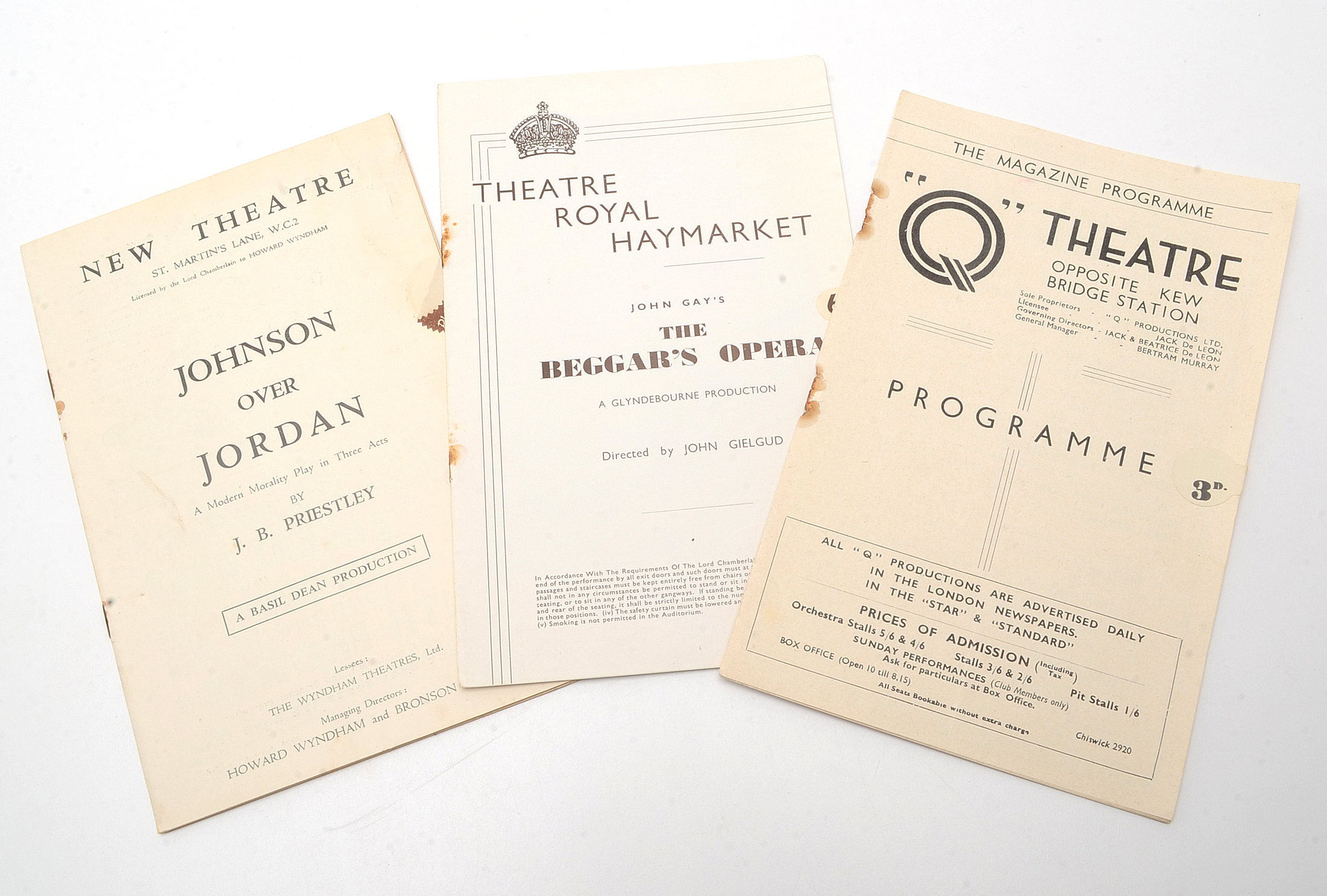 Collection of West End London Theater Programs Circa 1930