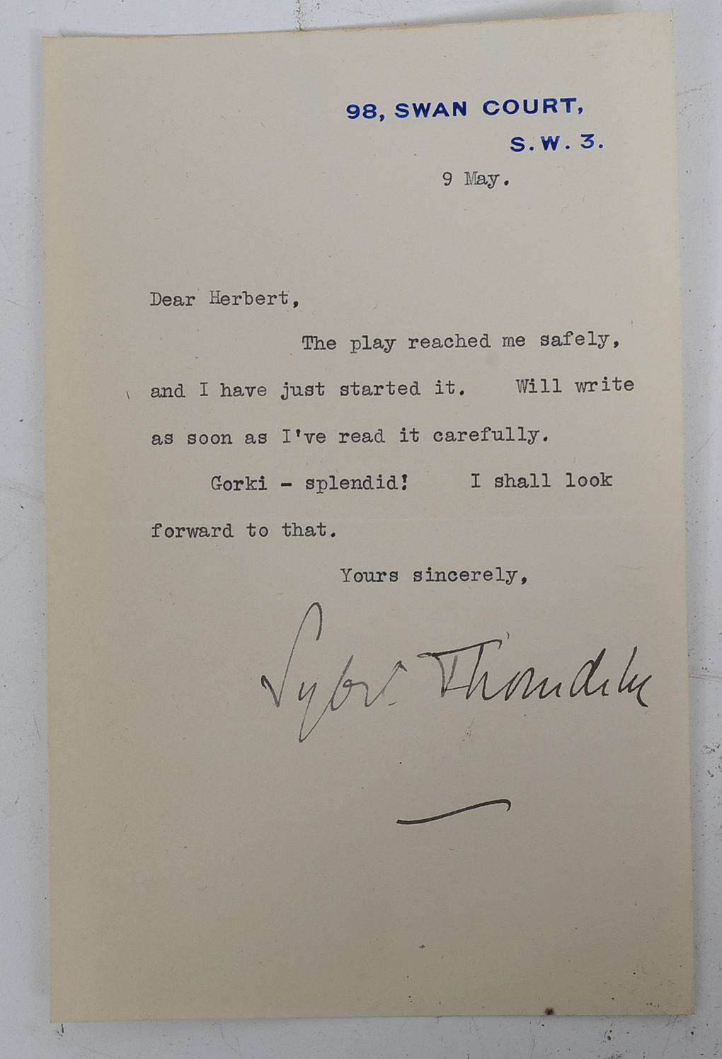 Assorted Letters to Herbert Marshall from 1940 - 1965