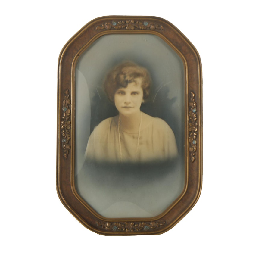 Hand-Colored Photograph Portrait of Woman