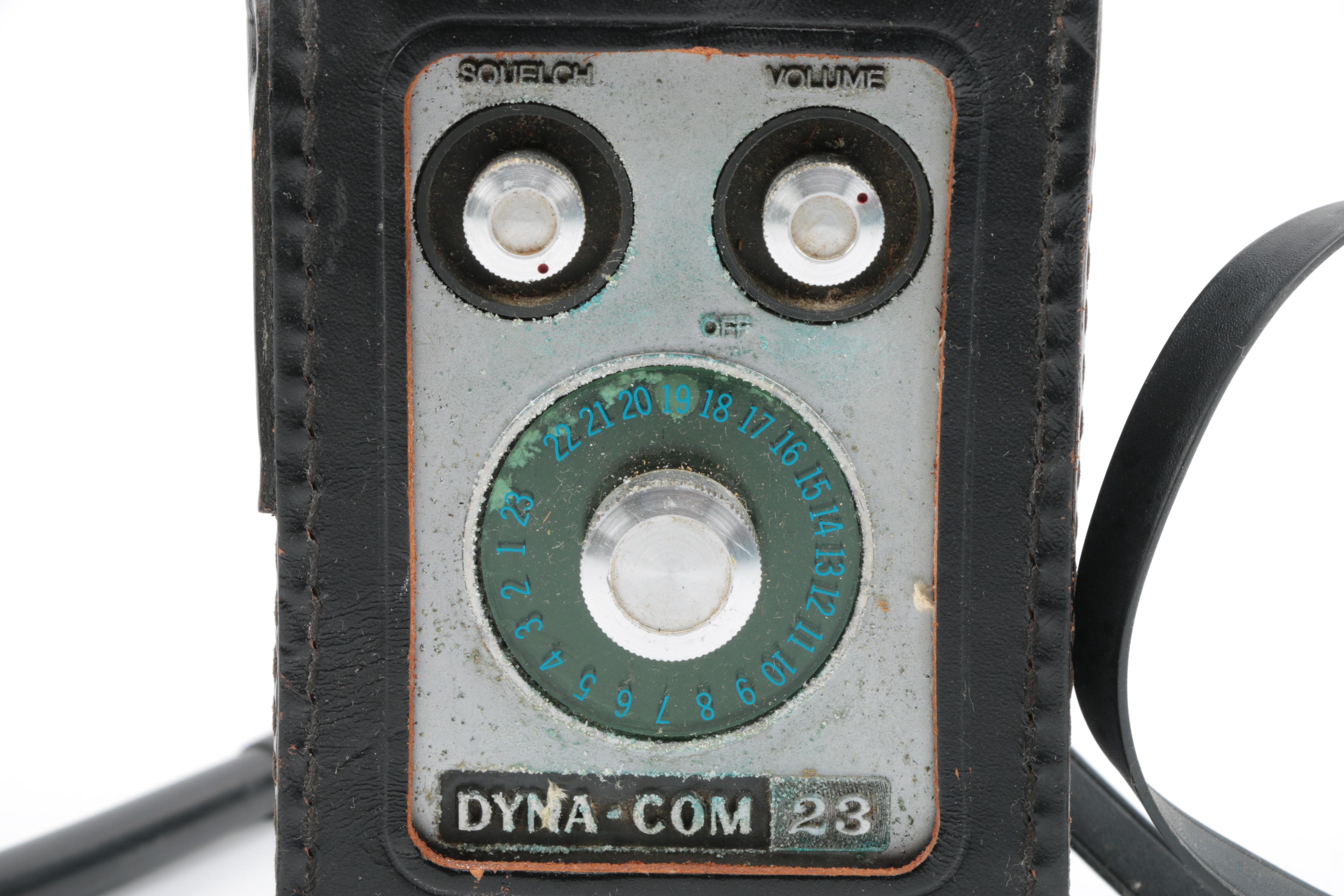 Vintage Lafayette Dyna-Com 23 Two-Way Radio in Leather Case