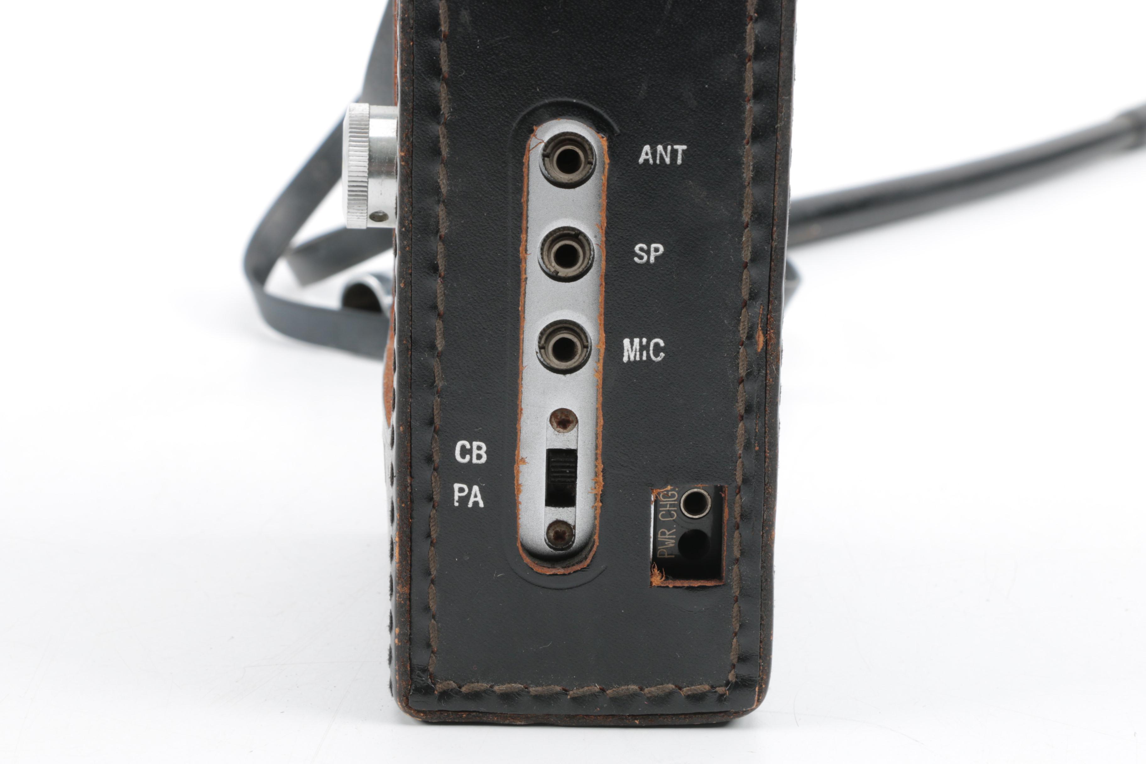 Vintage Lafayette Dyna-Com 23 Two-Way Radio in Leather Case