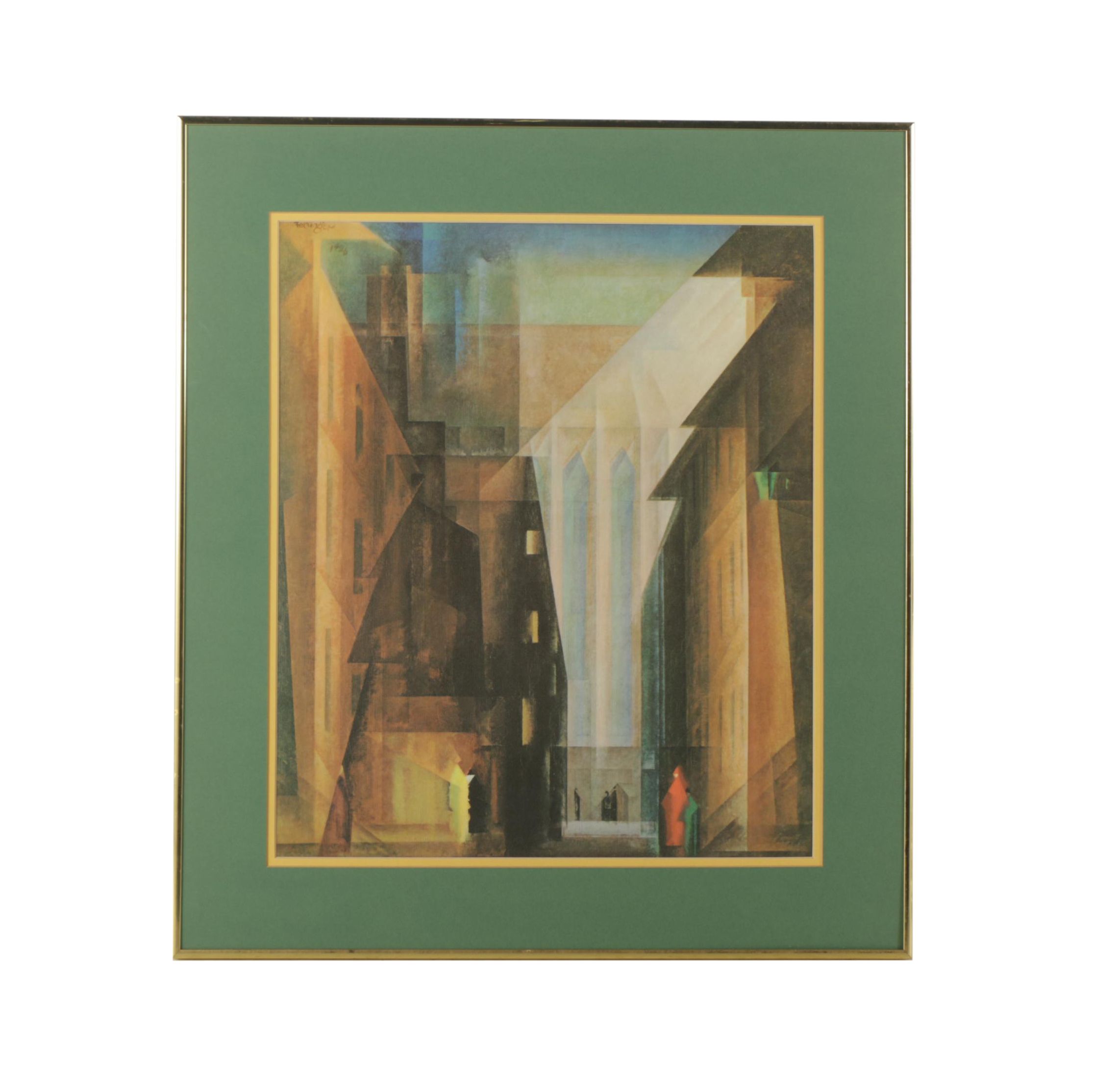 Offset Lithograph After Lyonel Feininger "Barfüsserkirche II"