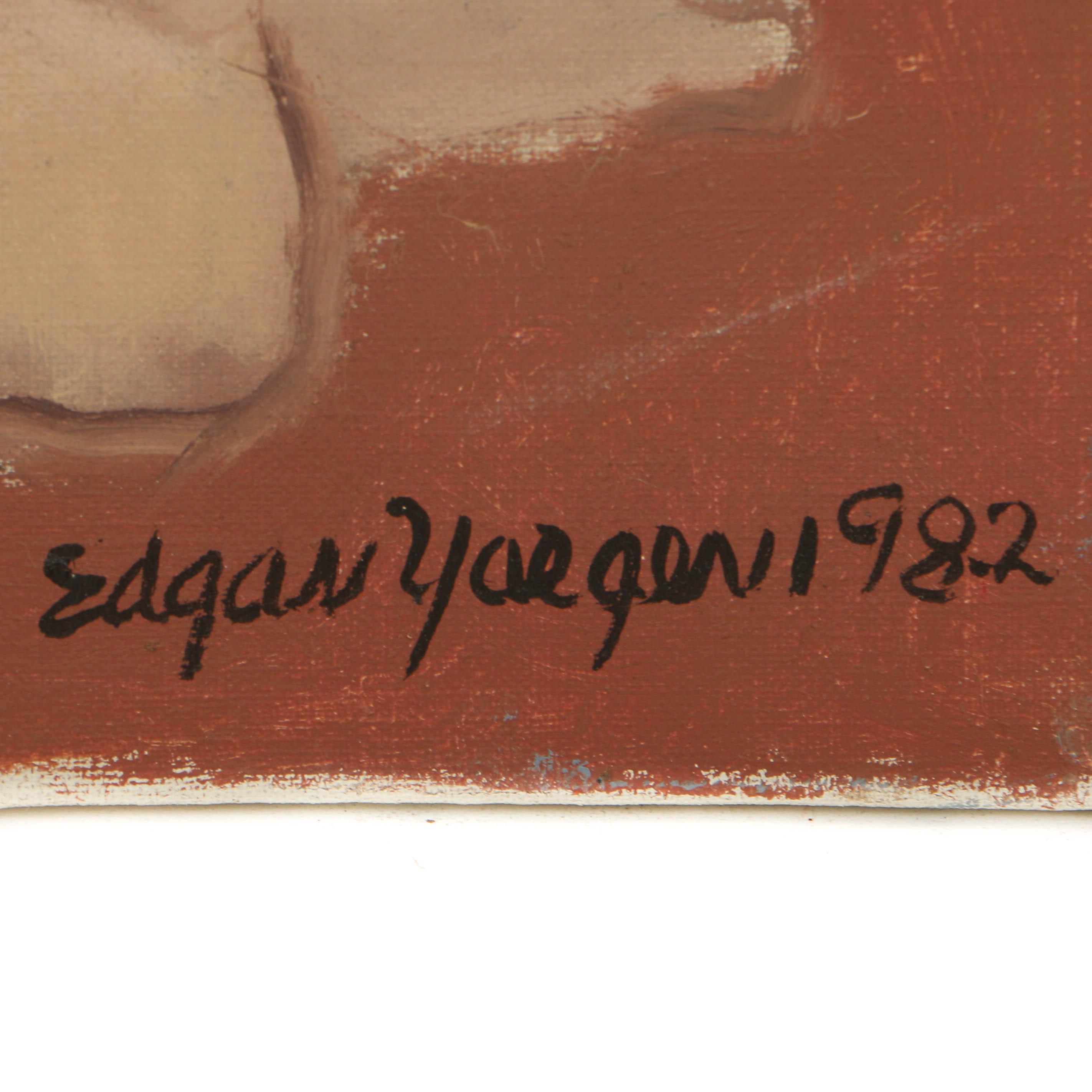 Edgar Yaeger Oil Painting on Canvas of Nude Female Figure