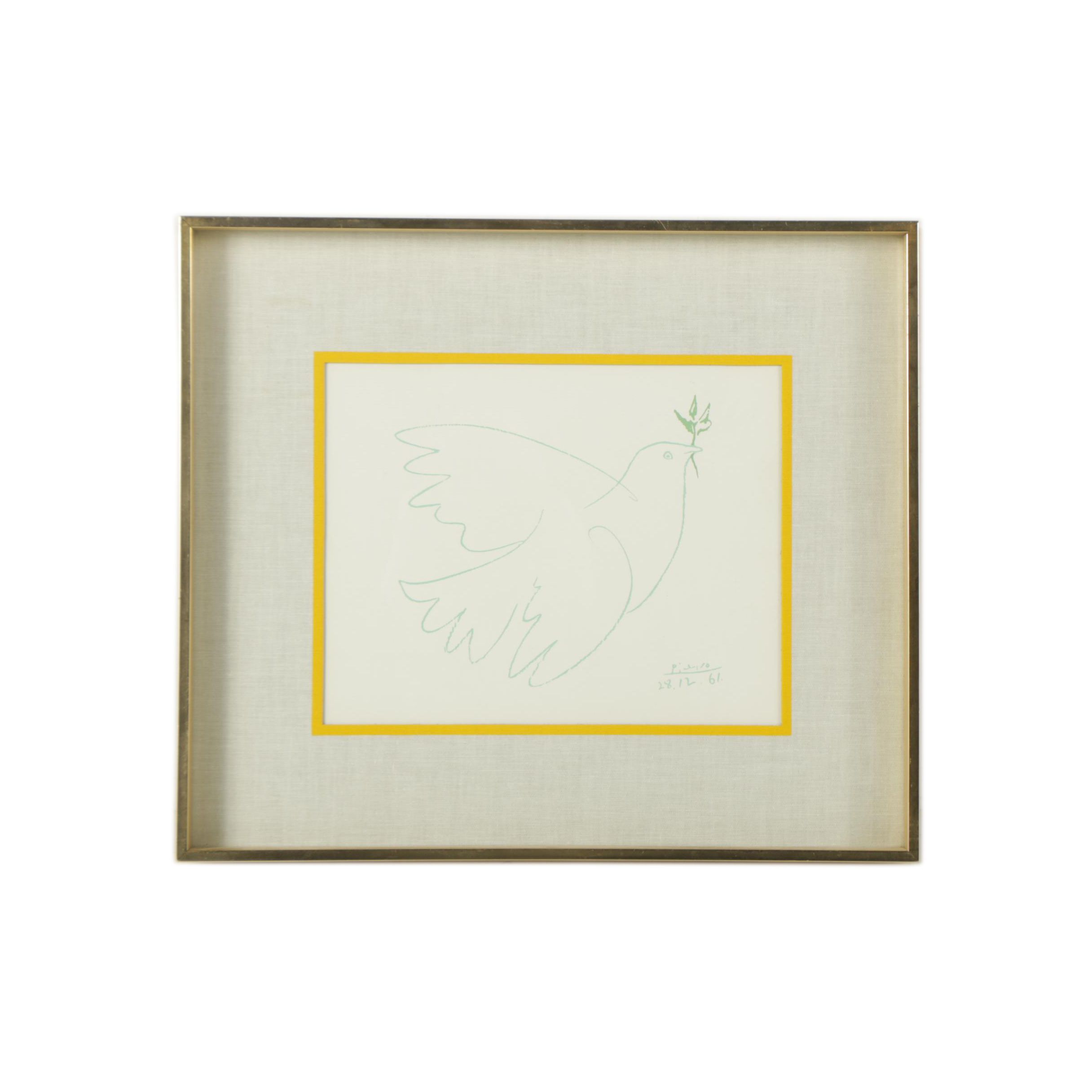 Lithograph Print on Paper After Pablo Picasso's "Dove of Peace"