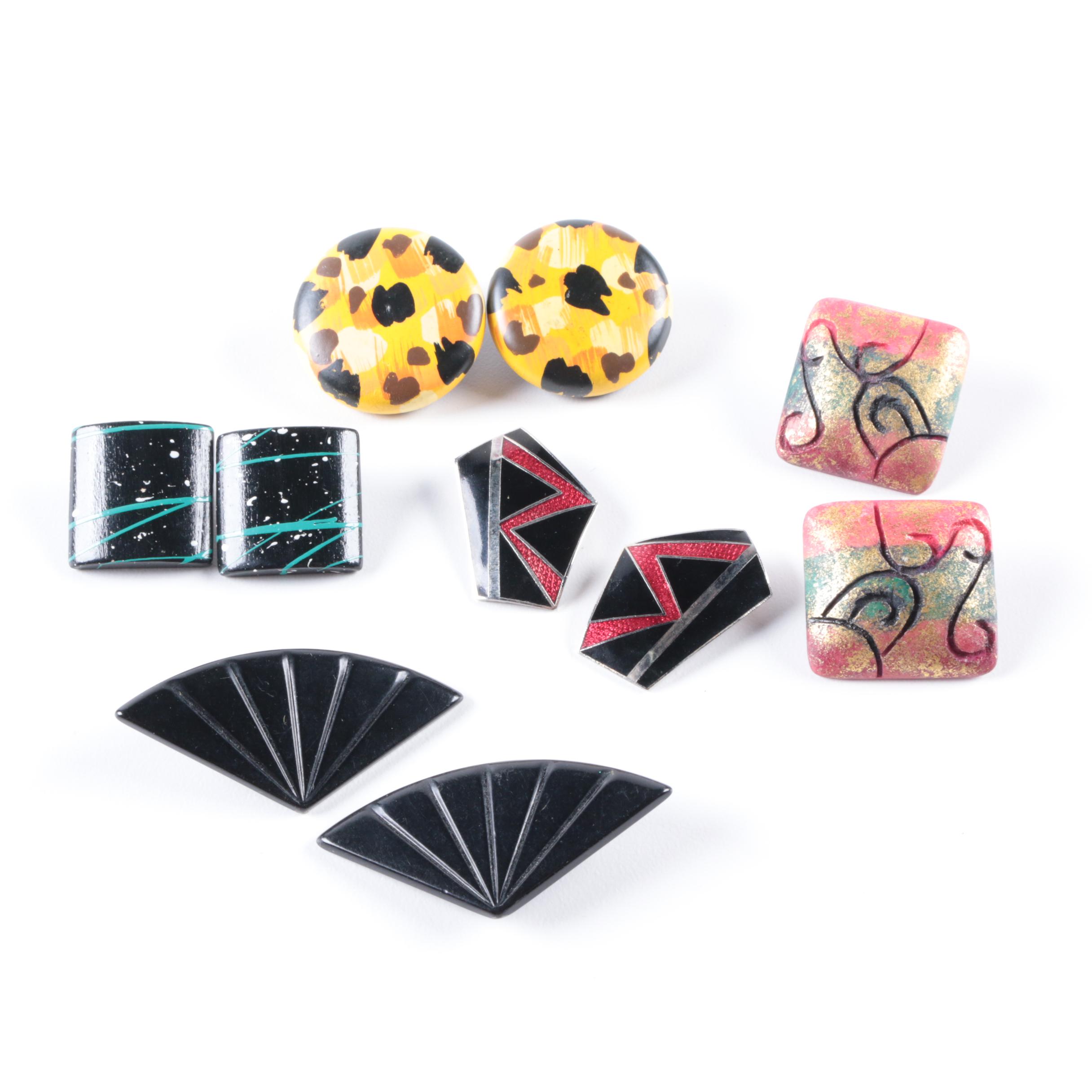 Vintage Costume Clip On Earrings