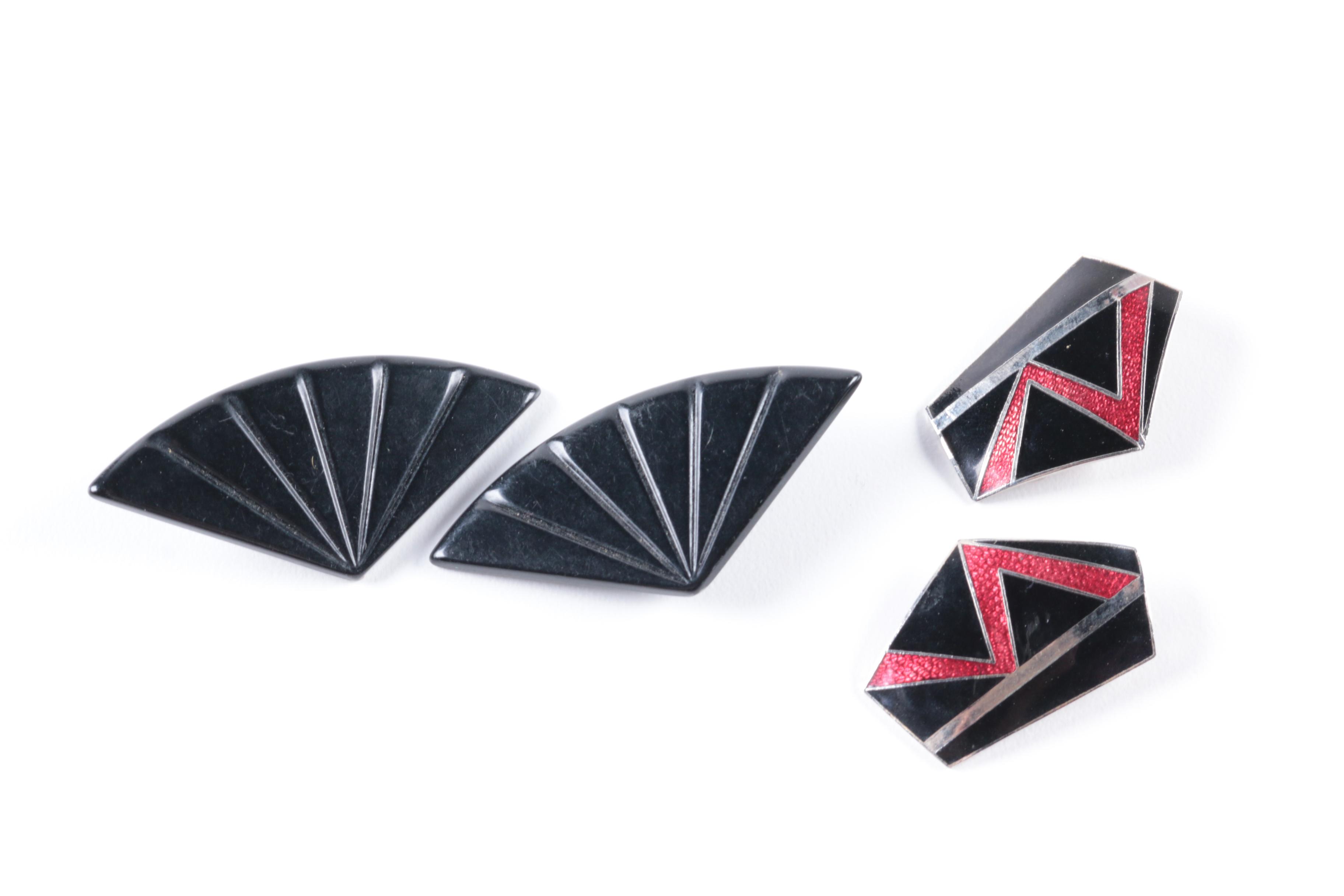 Vintage Costume Clip On Earrings