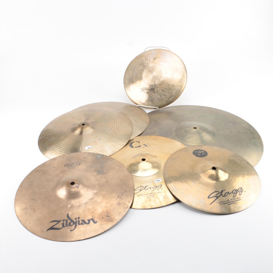 Crash and Splash Cymbals Including Stagg and Zildjian