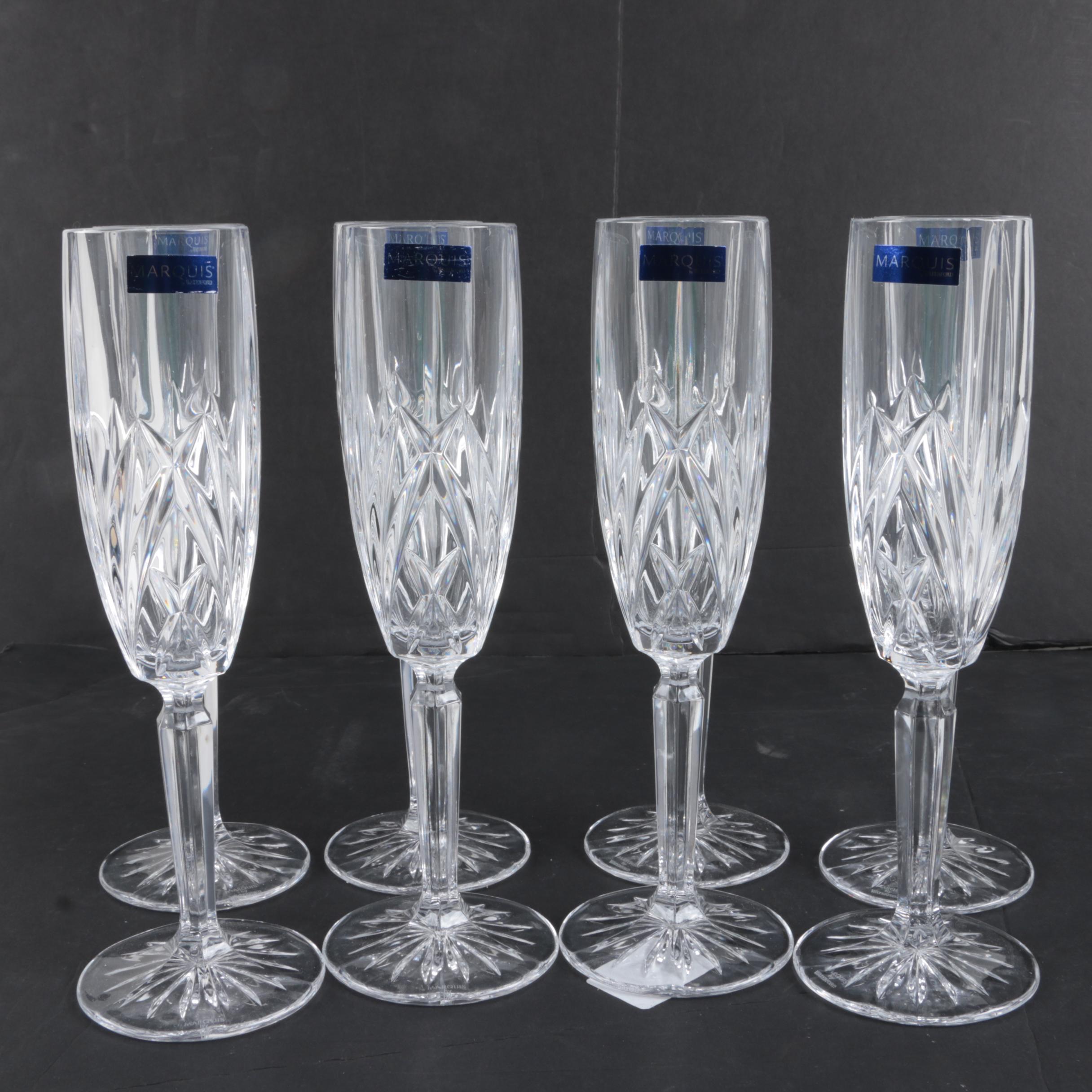 Marquis by Waterford "Brookside" Crystal Champagne Flutes