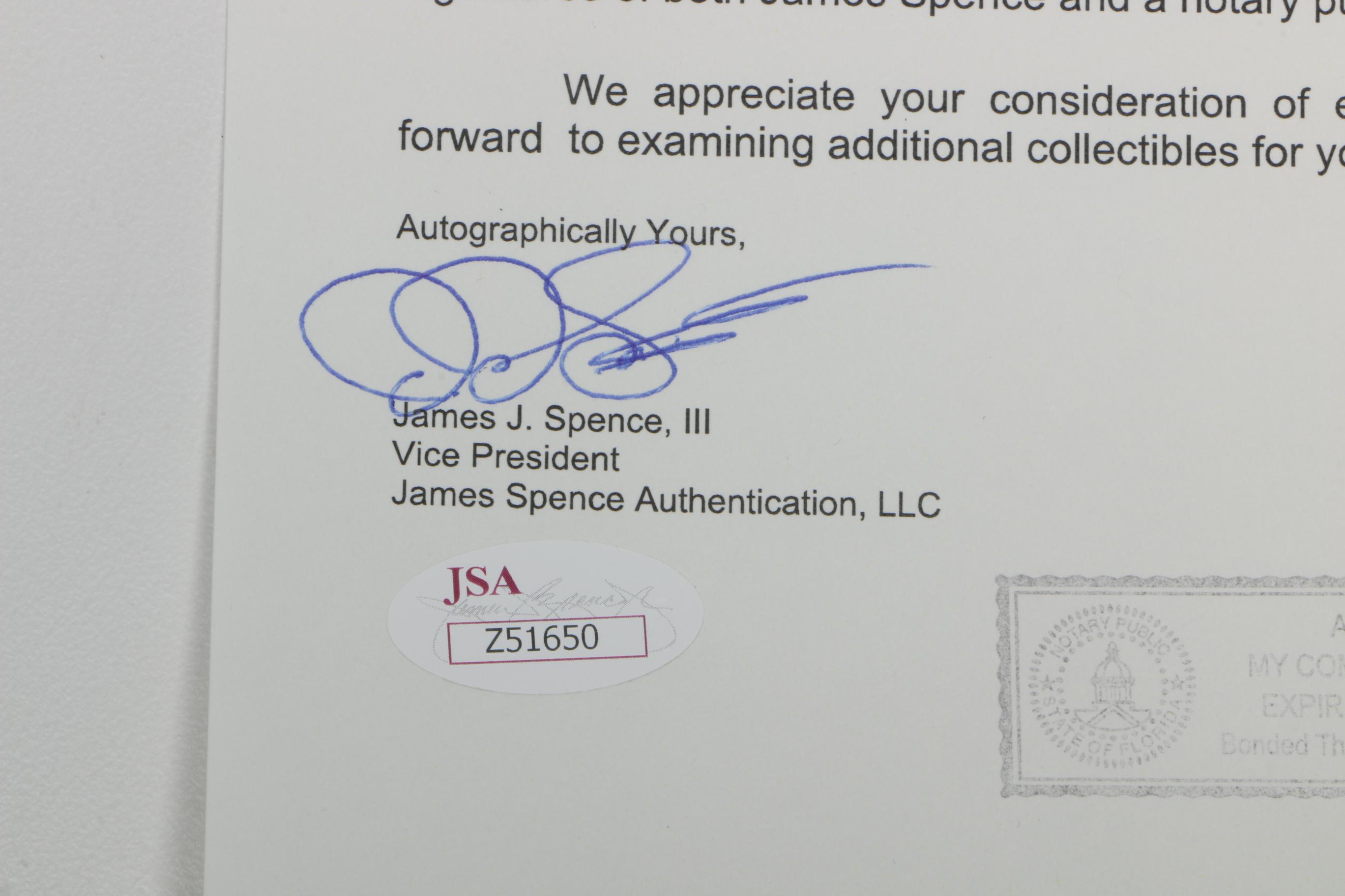 Signed Michael Jackson Real Estate Contract with JSA LOA