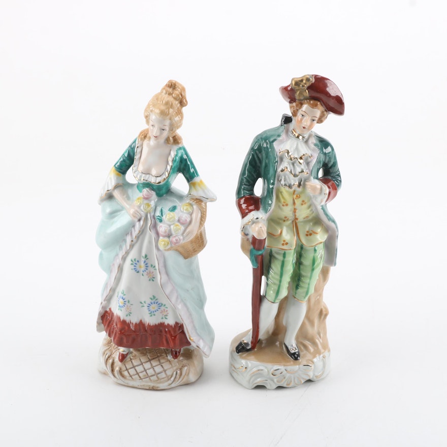 Porcelain Colonial Figurines Made in Japan