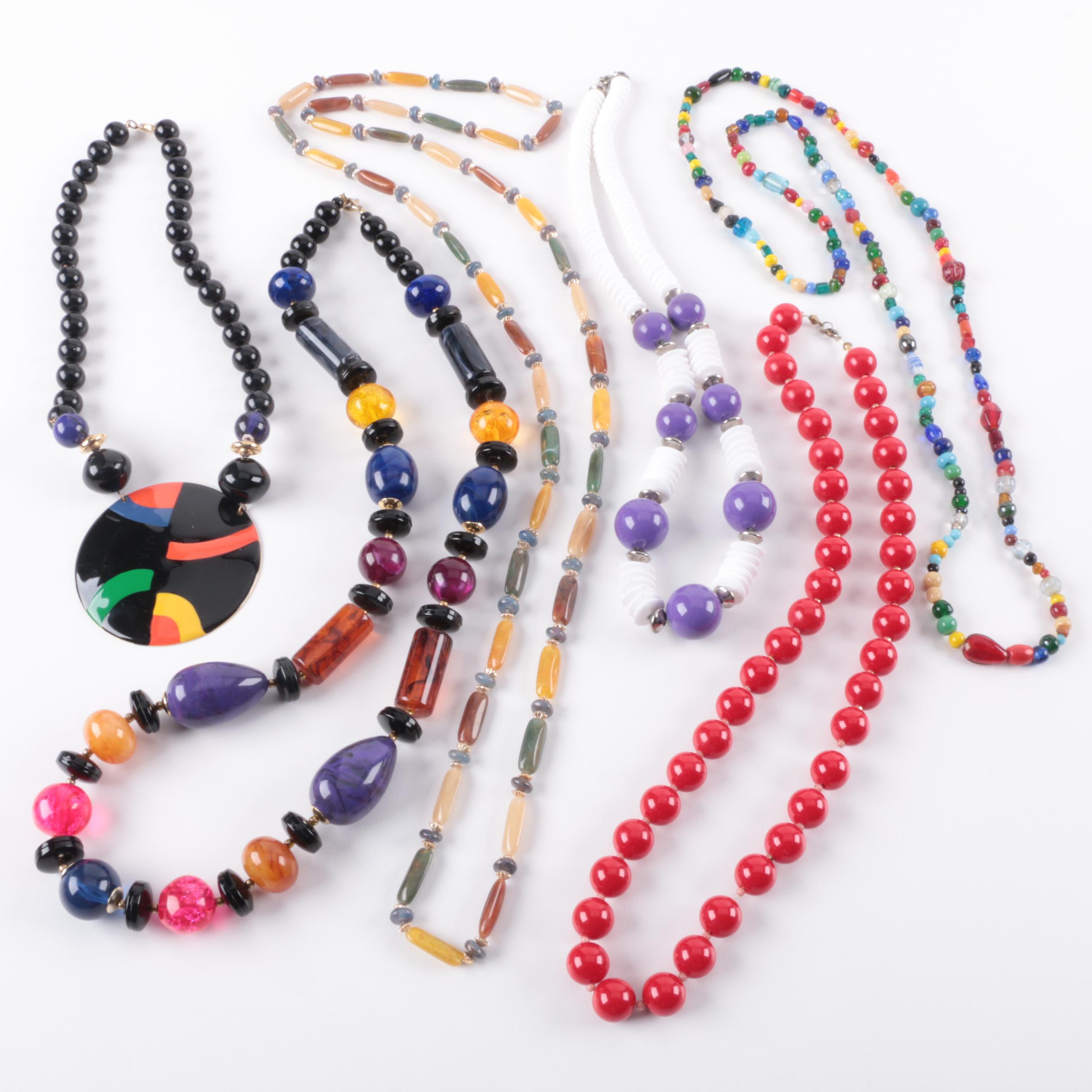 Costume Jewelry Beaded Necklaces