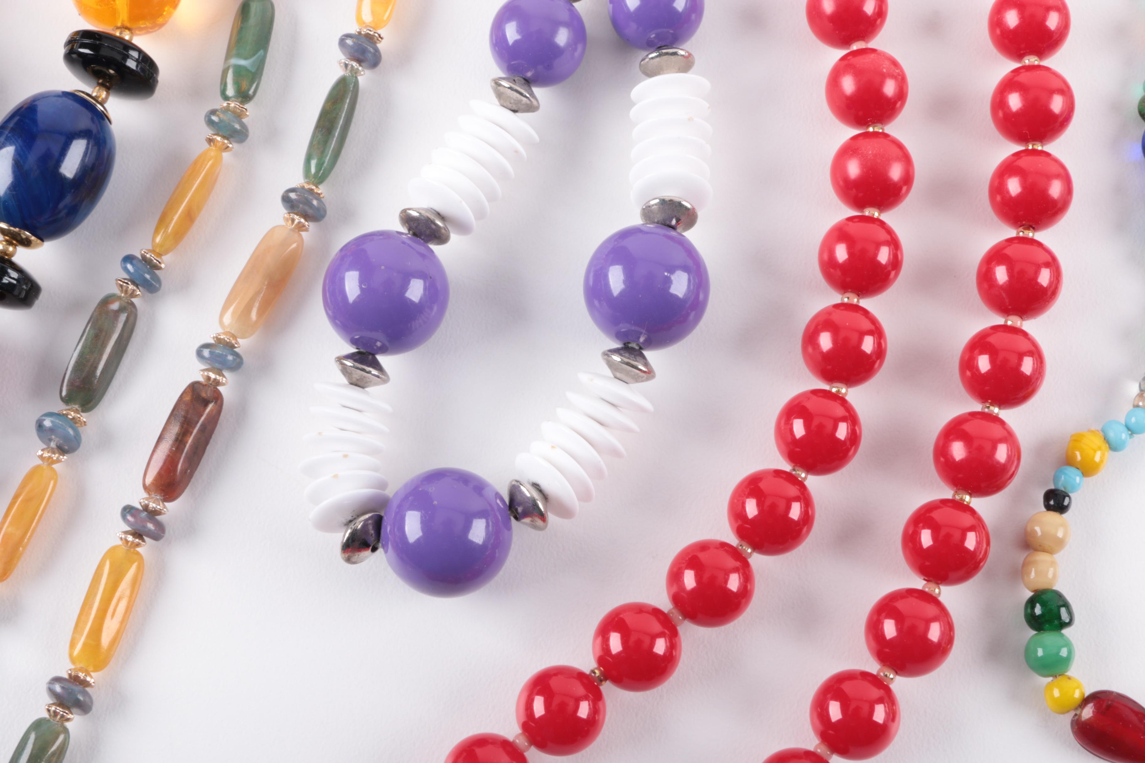 Costume Jewelry Beaded Necklaces