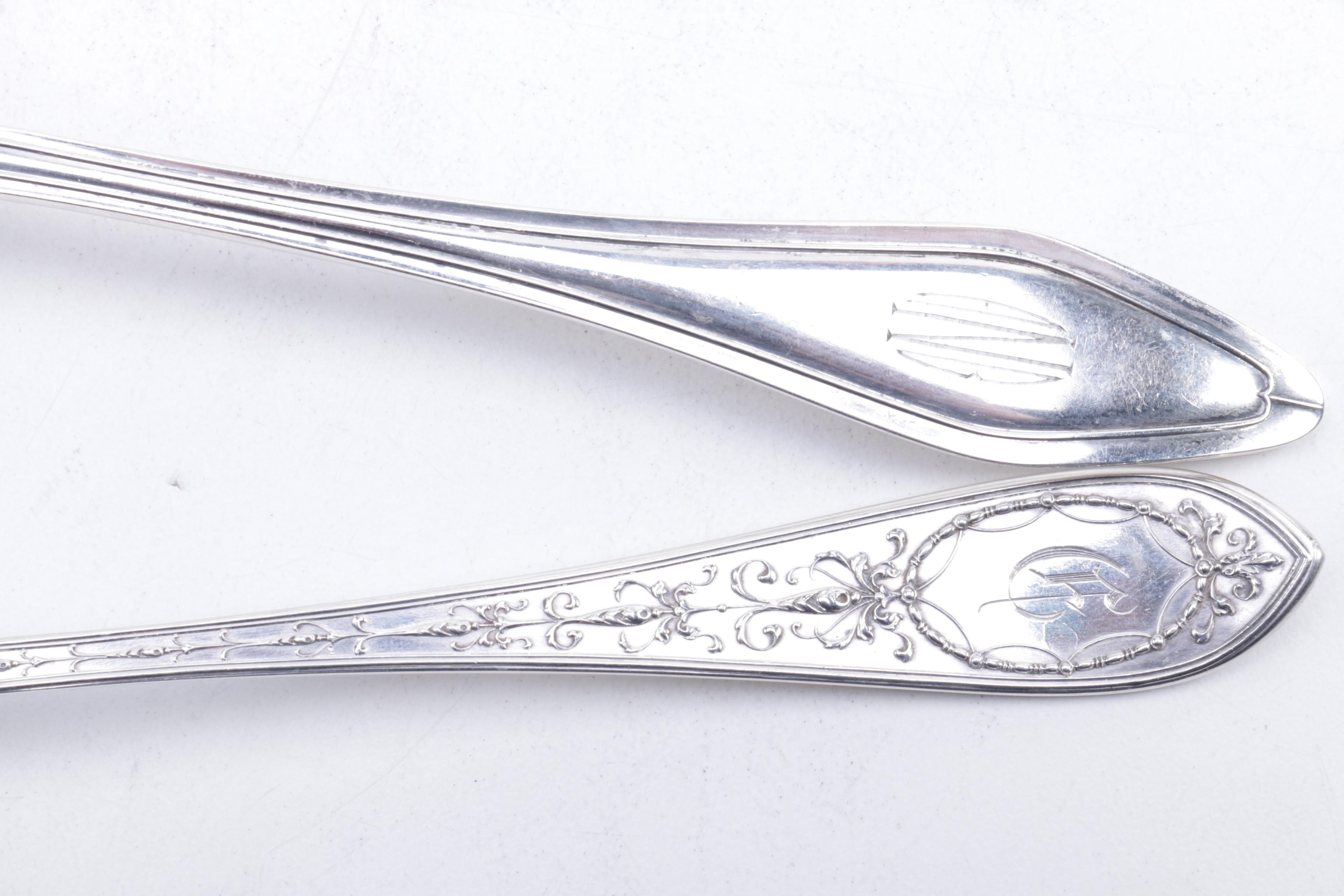 Towle "Mary Chilton" and Whiting Mfg. Co. "Adam" Sterling Serving Utensils