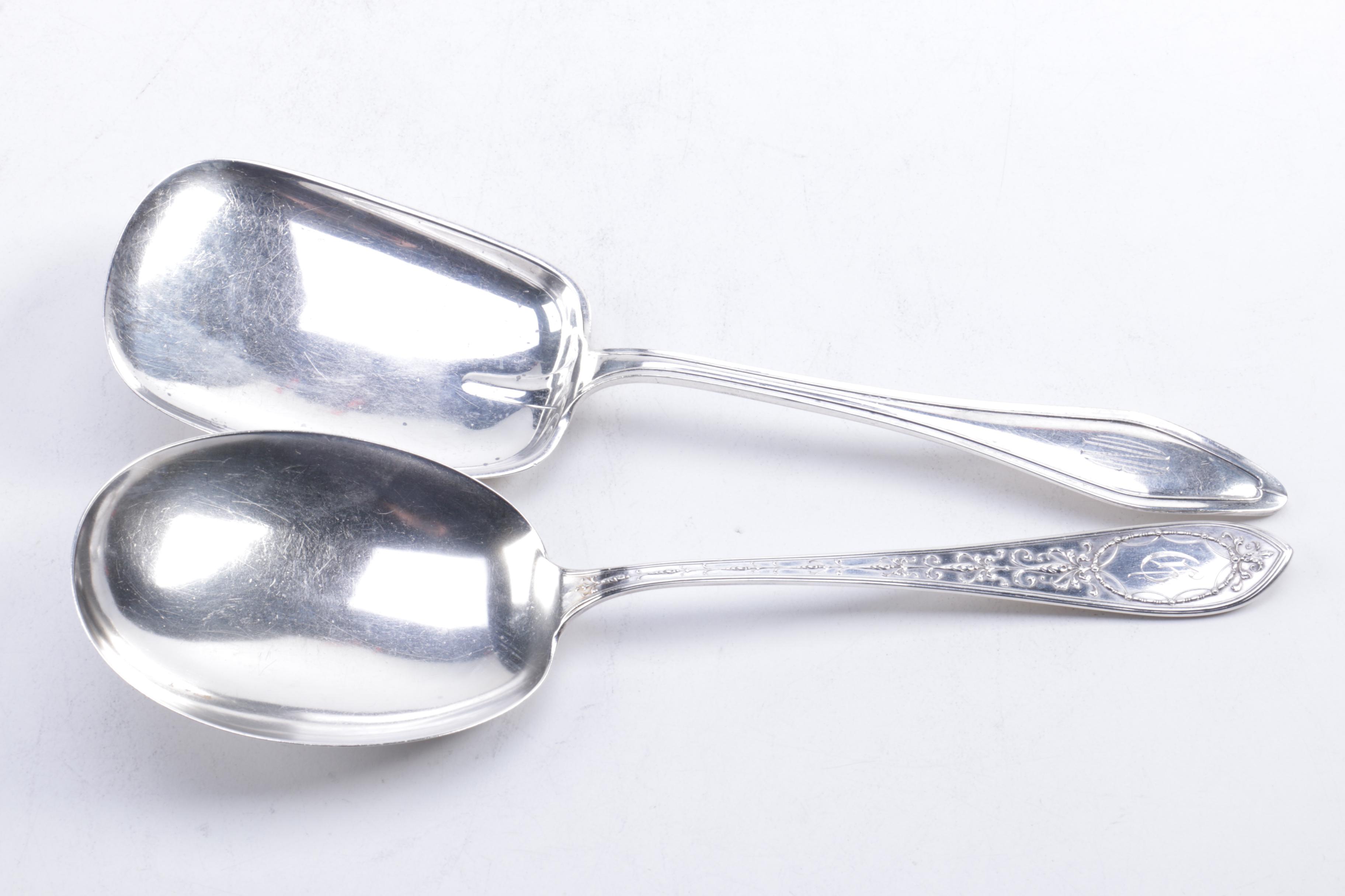 Towle "Mary Chilton" and Whiting Mfg. Co. "Adam" Sterling Serving Utensils