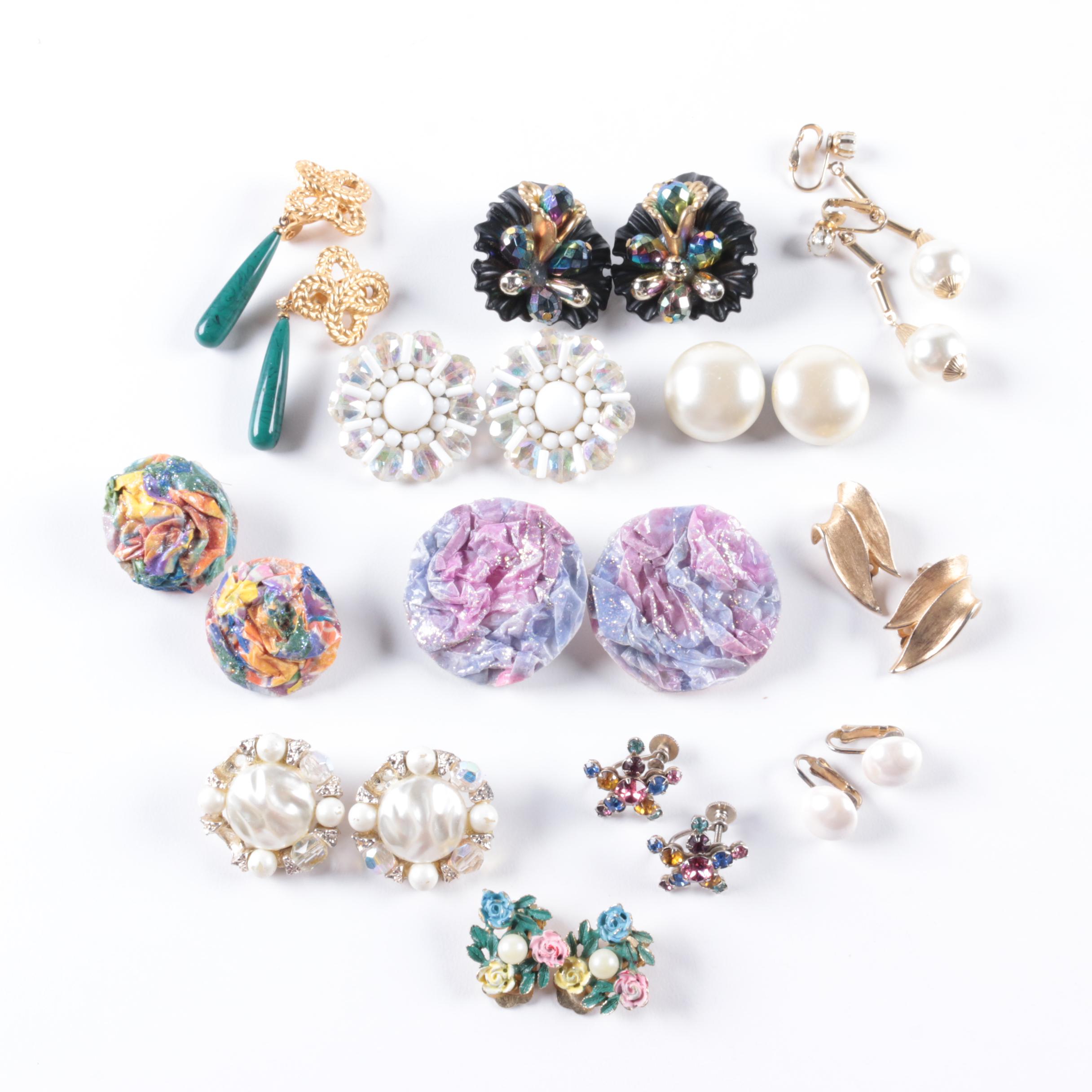 Costume Jewelry Earrings Including Kramer