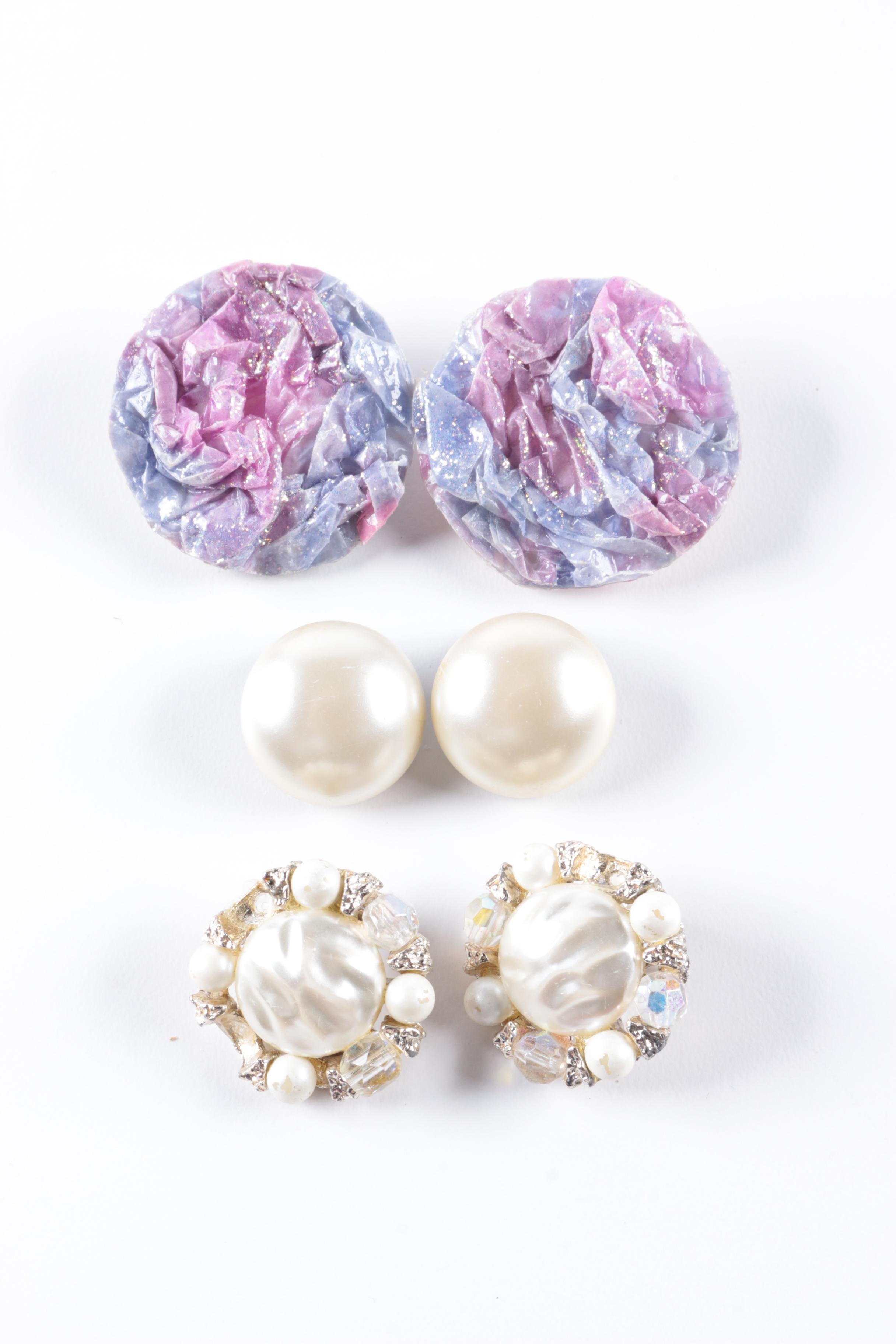 Costume Jewelry Earrings Including Kramer