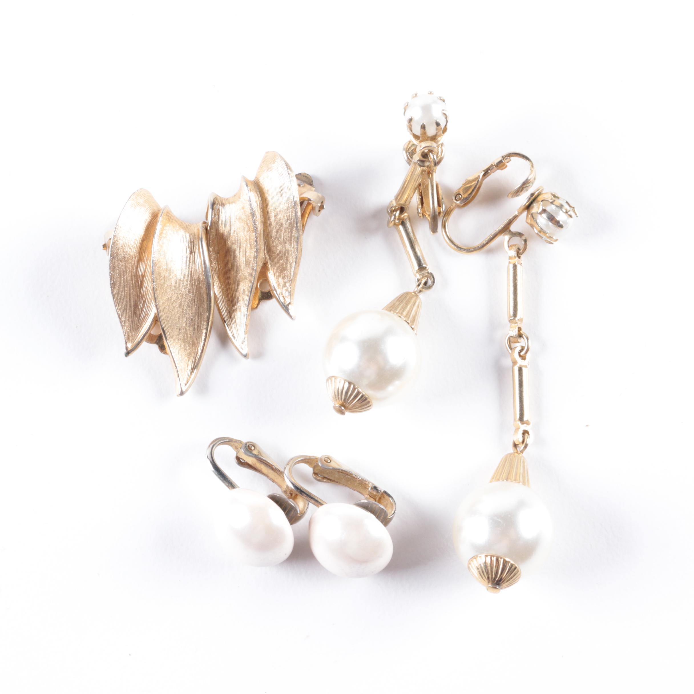 Costume Jewelry Earrings Including Kramer