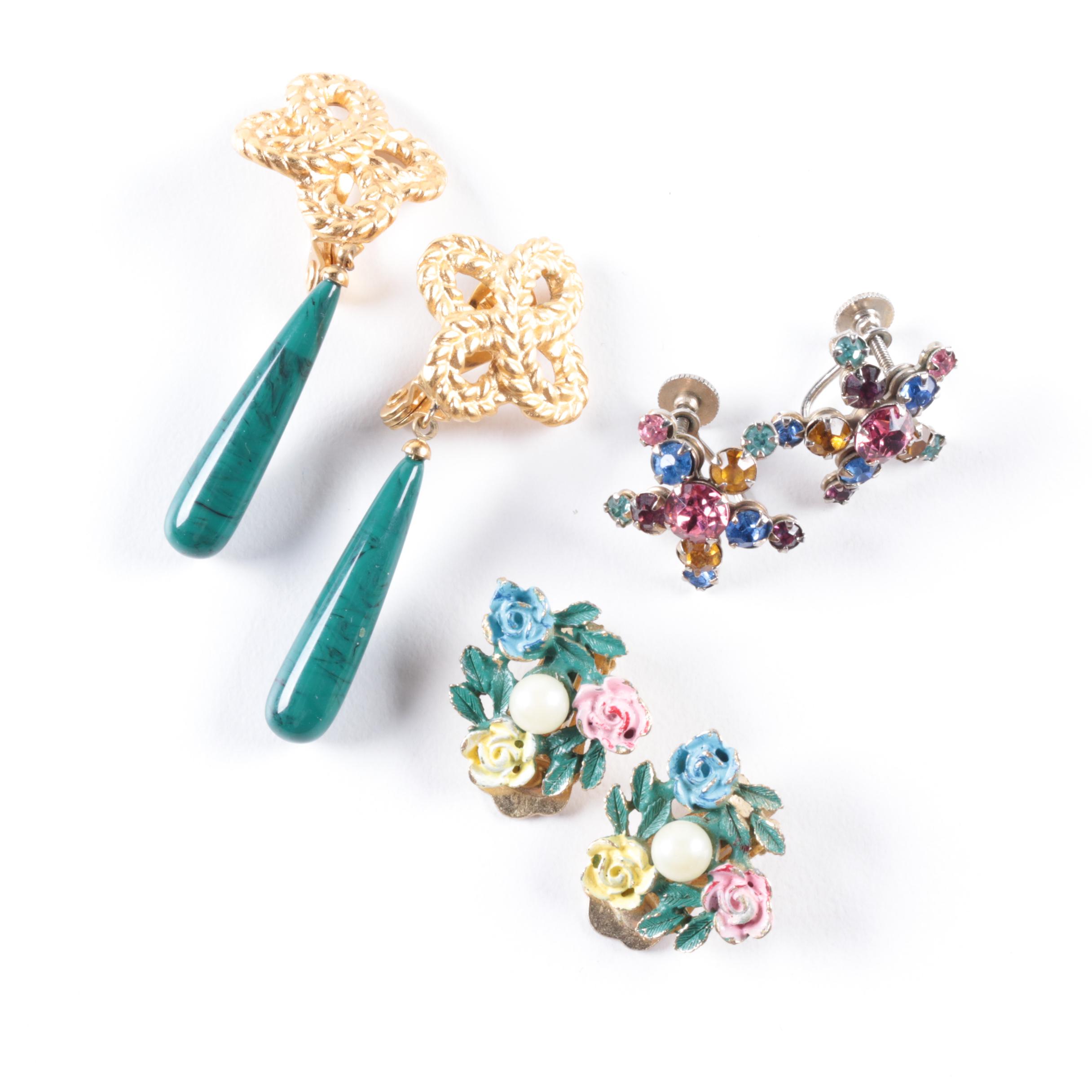 Costume Jewelry Earrings Including Kramer