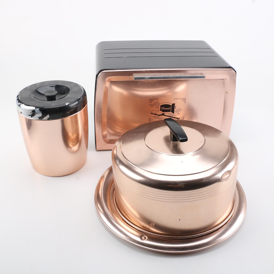 1950s Copper Tone Kitchen Accessories