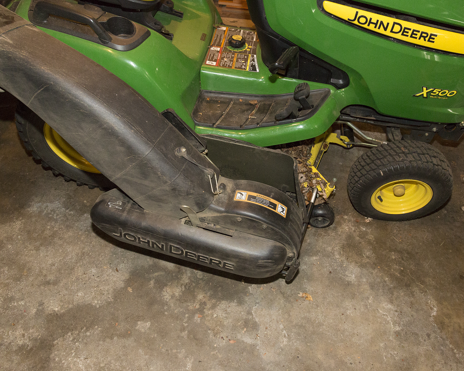 John Deere X500 Multi-Terrain Riding Mower with Collection System