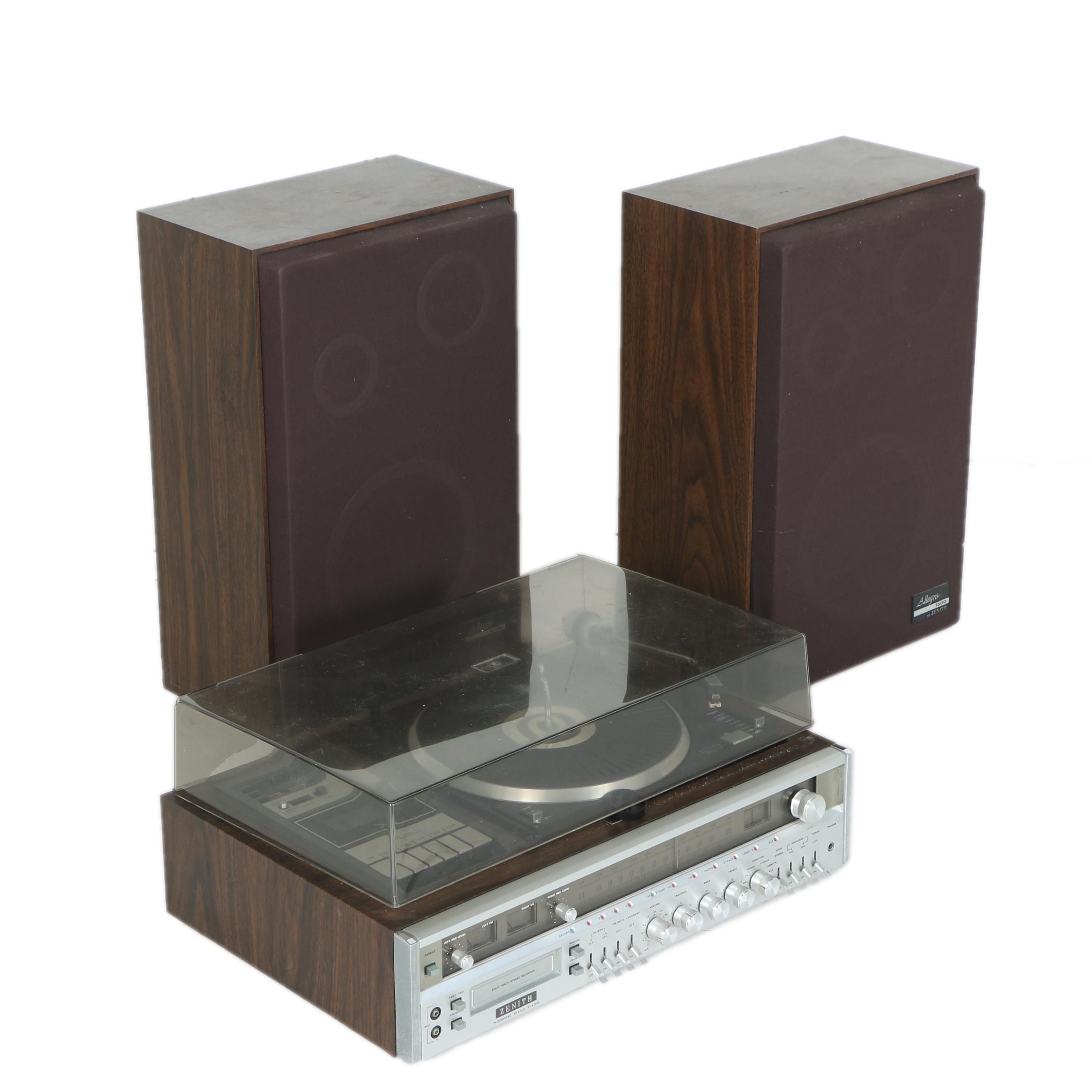 Zenith Record Player with Speakers