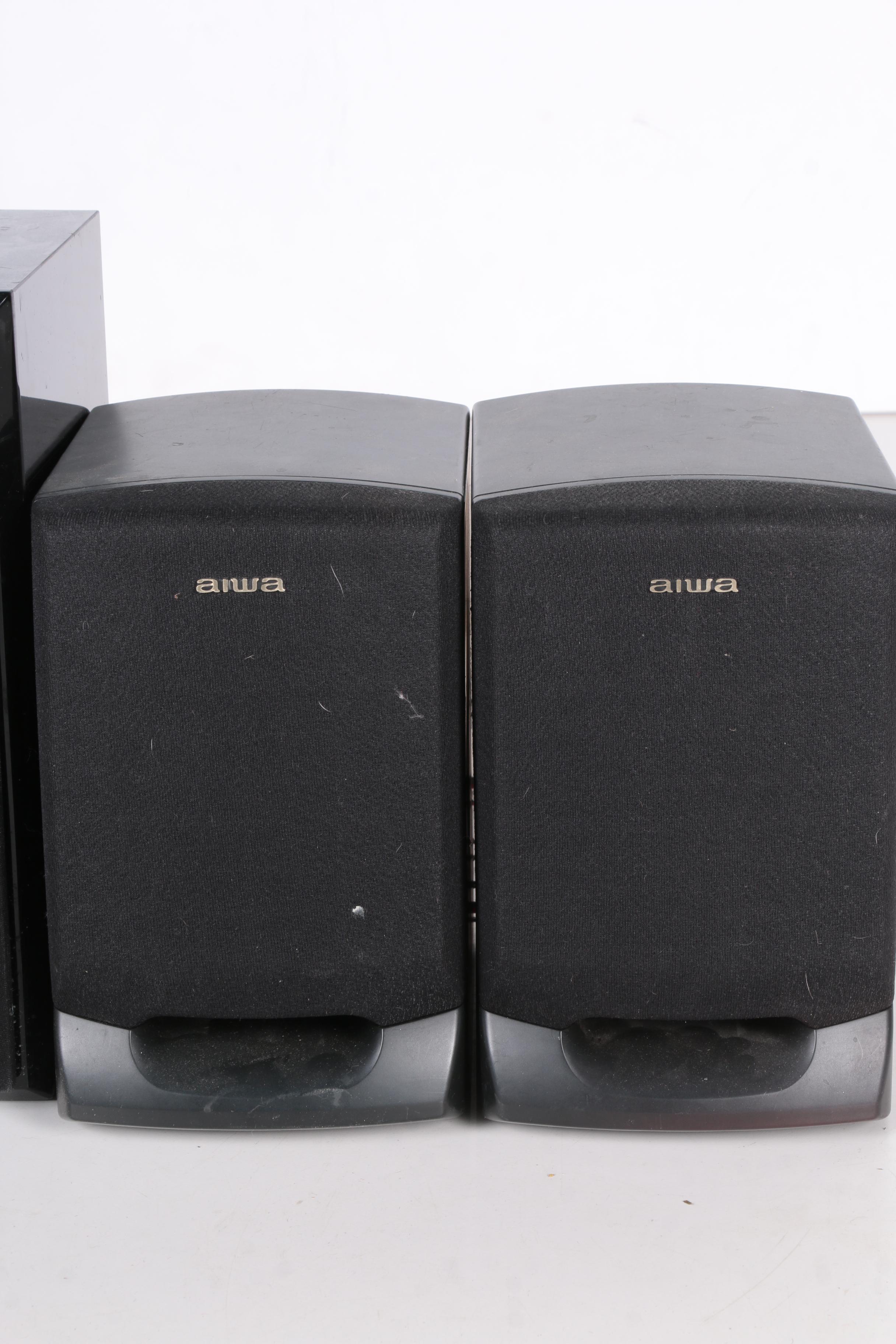 Yamaha and Aiwa Stereo Speakers