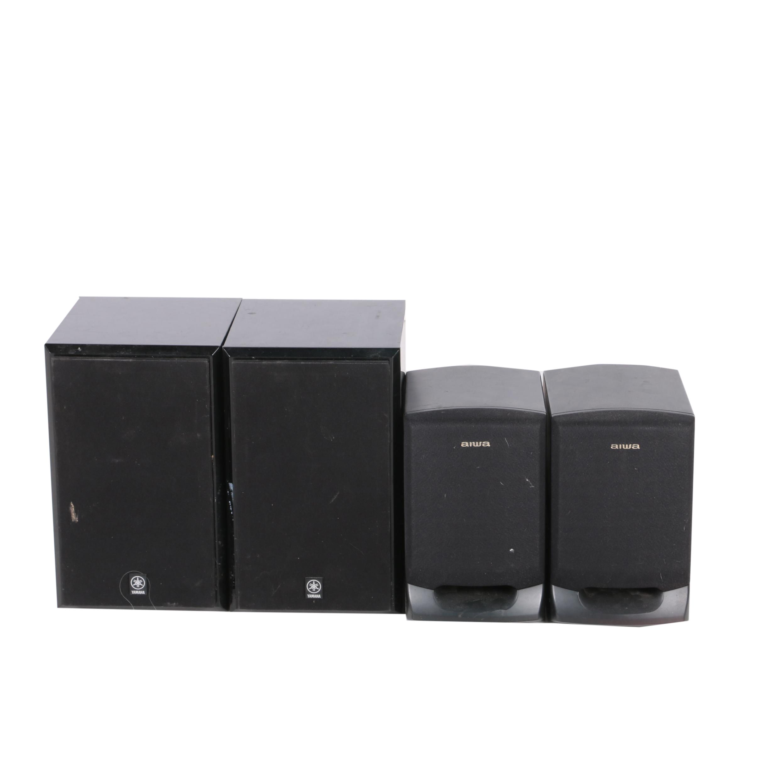 Yamaha and Aiwa Stereo Speakers
