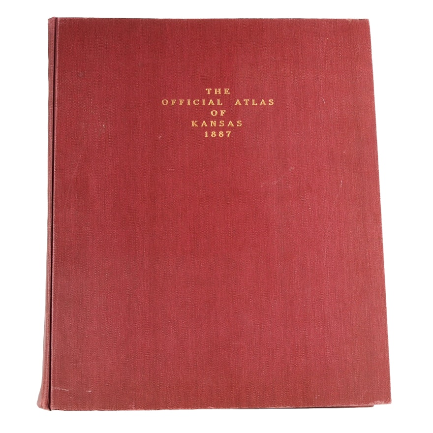 1887 "Official Atlas of Kansas" in Hardcover