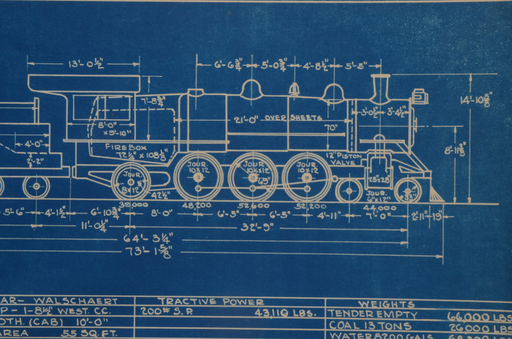 Ft. Worth & Denver and Wichita Valley Locomotive Diagrams