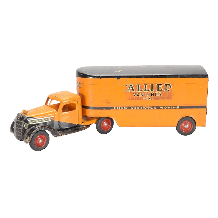 Vintage Buddy L "Allied Van Lines" Pressed Steel Truck