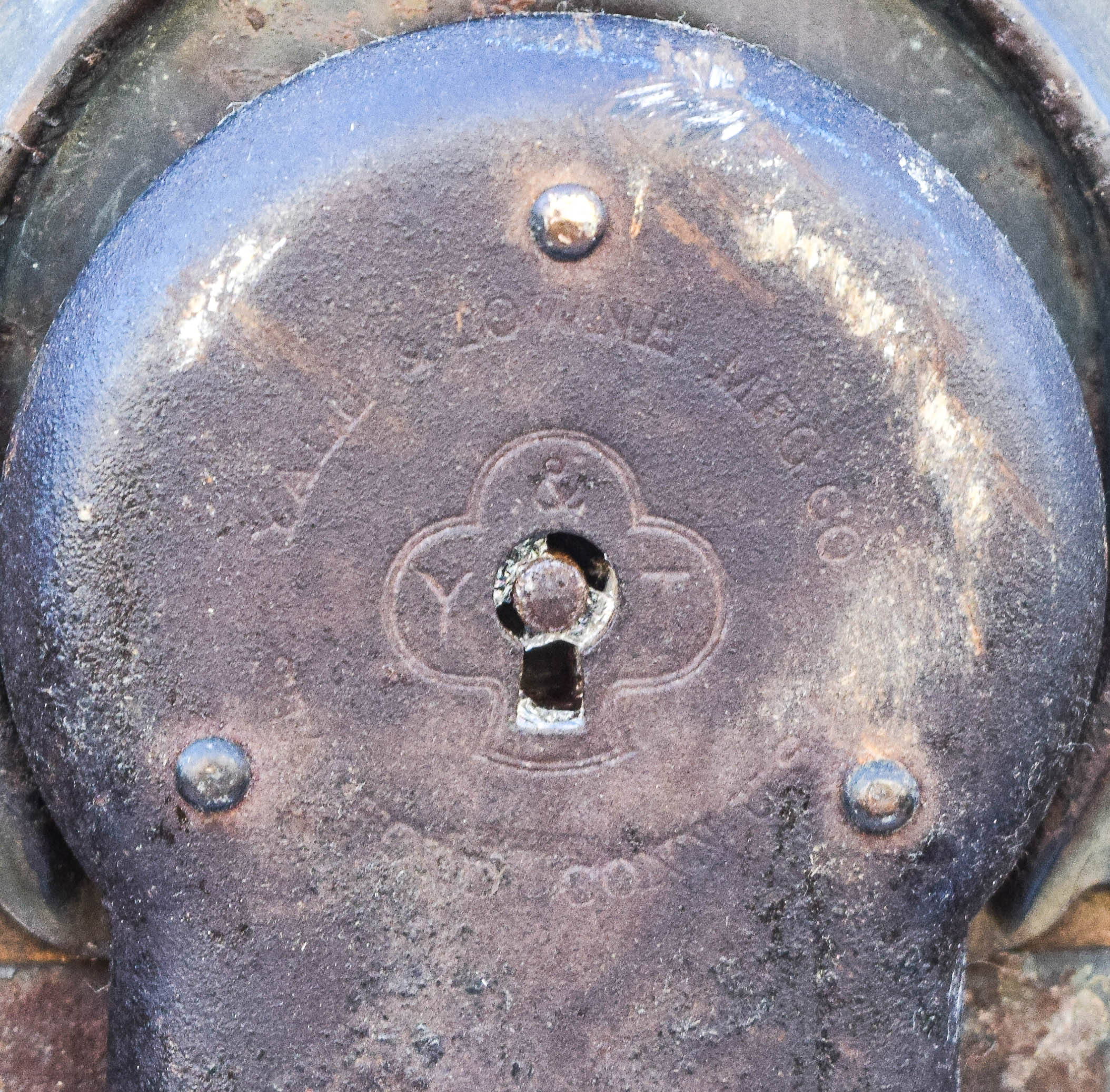 Antique Wooden Steamer Trunk by Yale & Towne