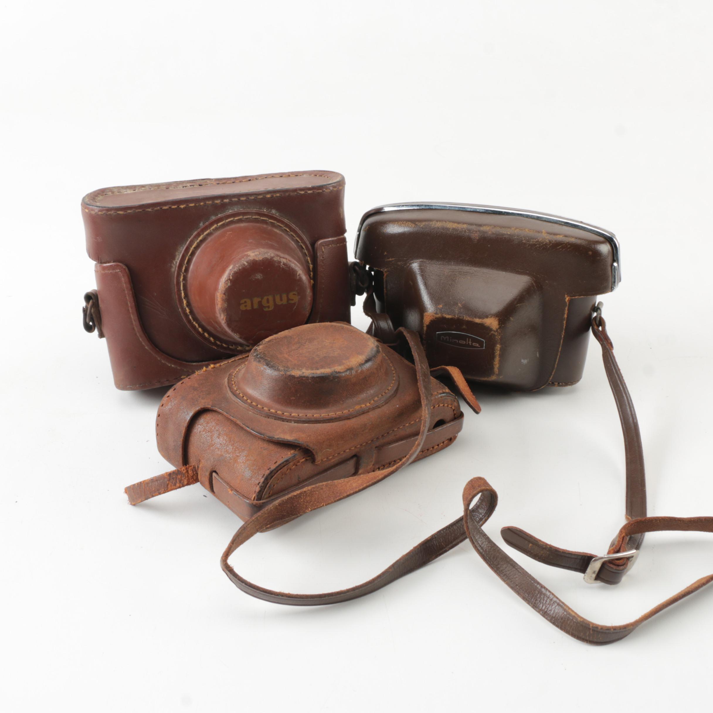 Vintage Argus and Minolta 35mm Film Cameras