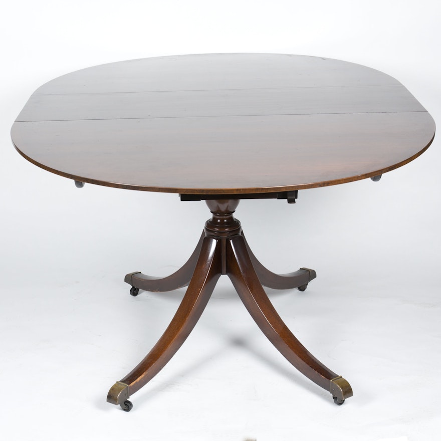 Oval Dining Table with Extension Leaves
