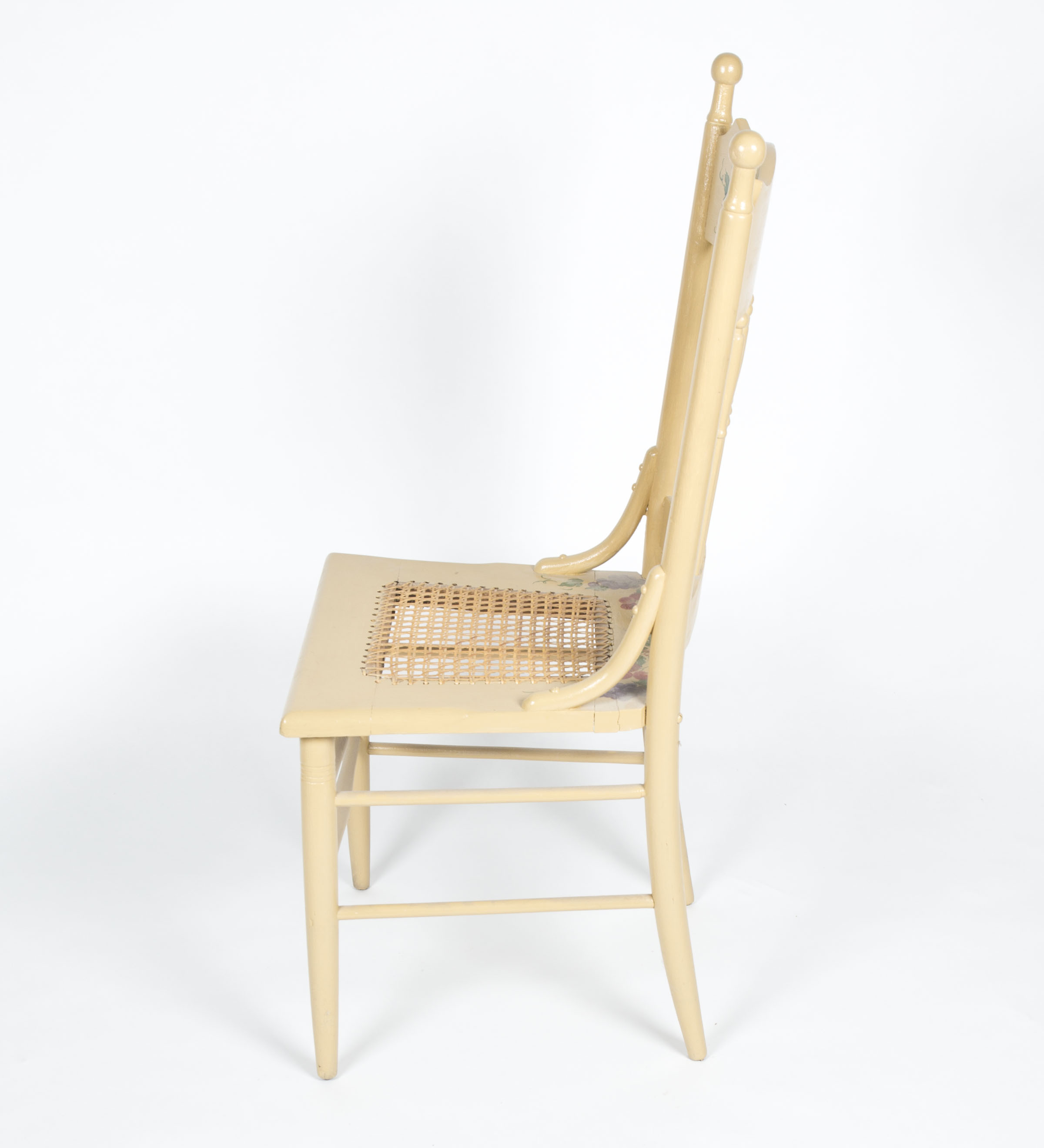 Hand Painted Fruit Motif Side Chair