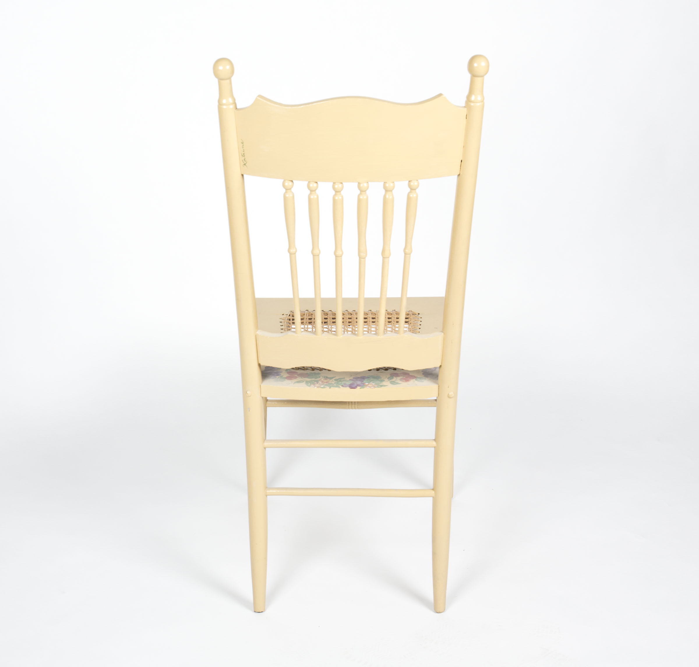 Hand Painted Fruit Motif Side Chair