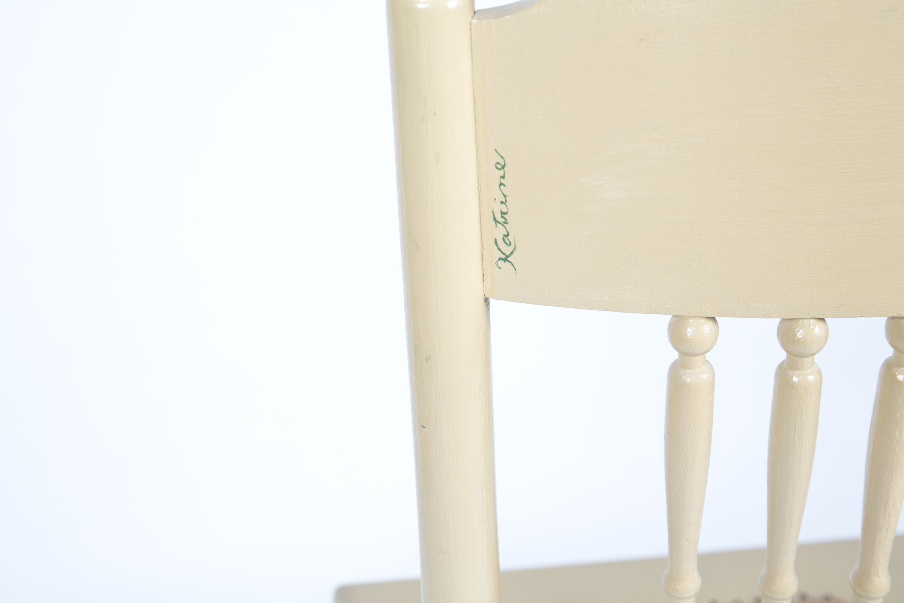 Hand Painted Fruit Motif Side Chair