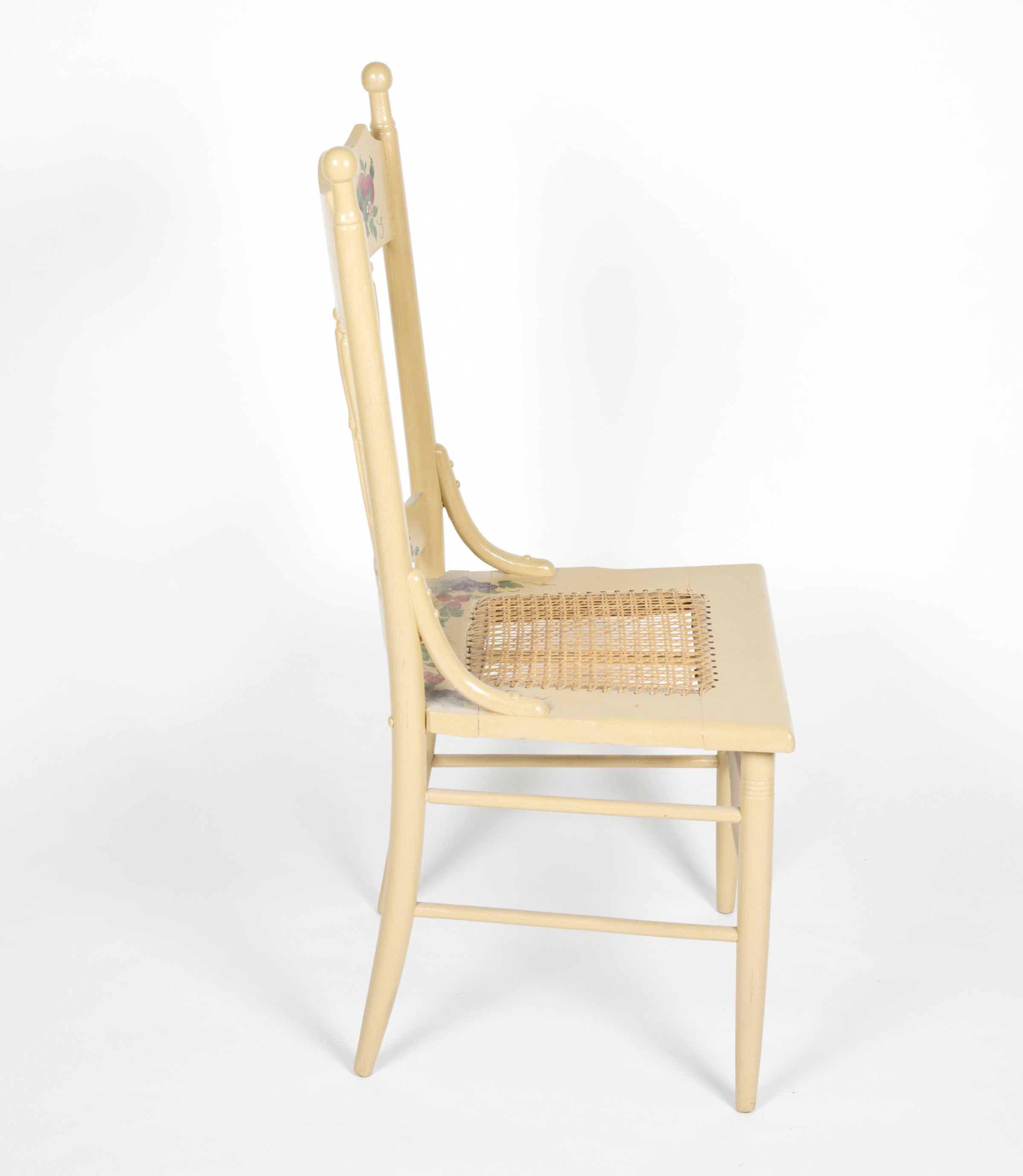 Hand Painted Fruit Motif Side Chair