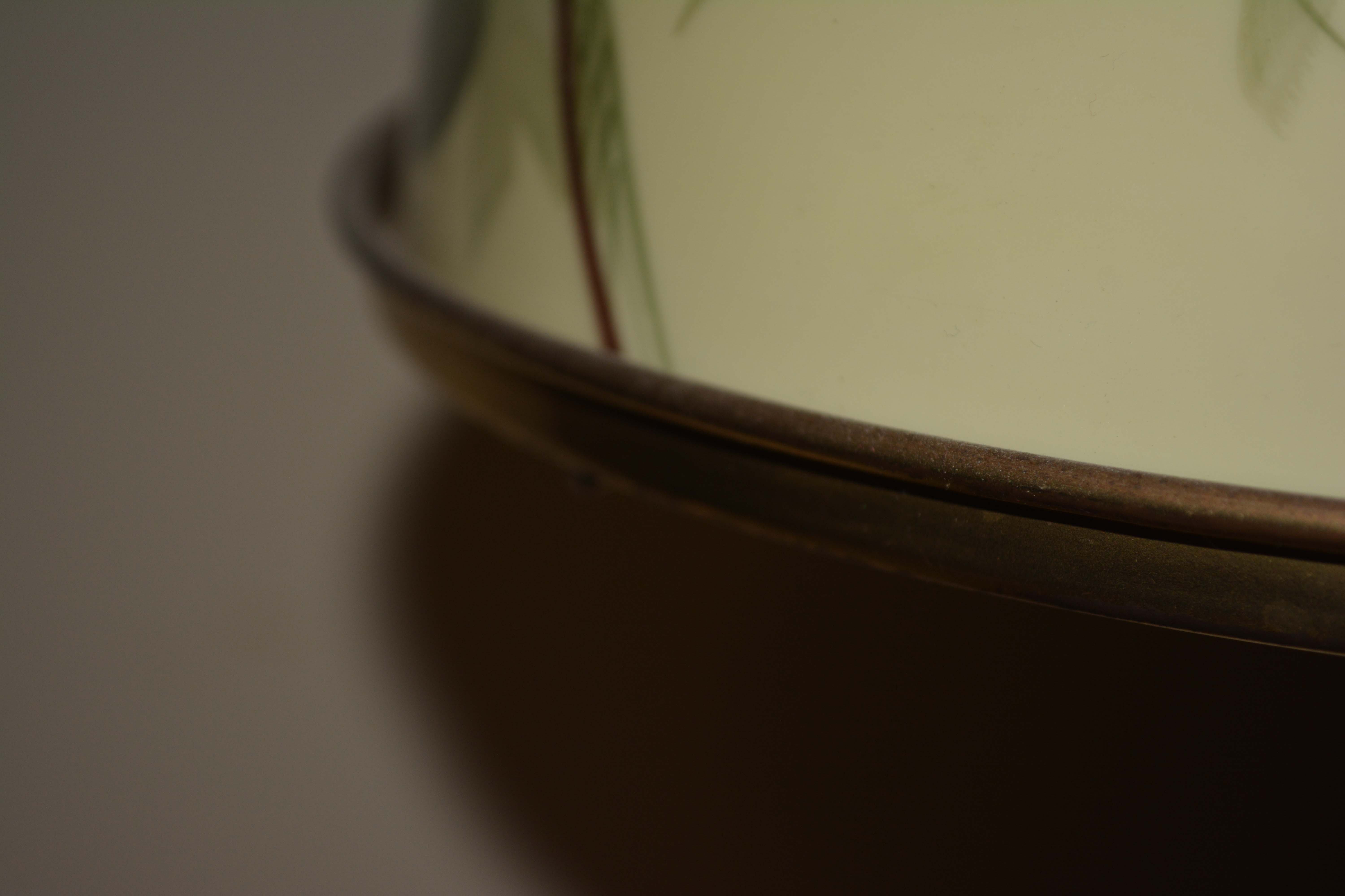 Vintage Hand-Painted Ombre Glass Parlor Lamp