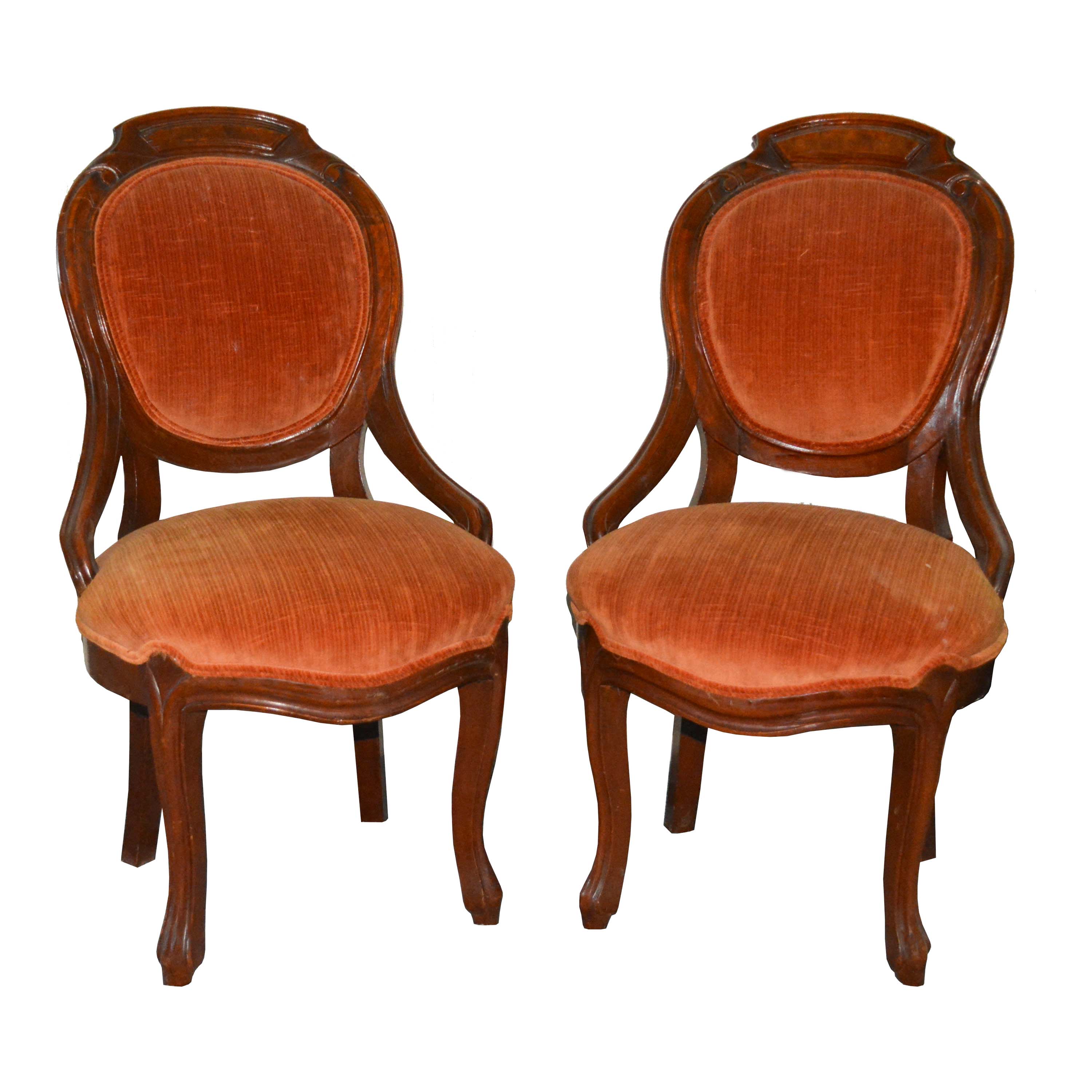 Pair of Vintage Victorian Style Parlor Chairs