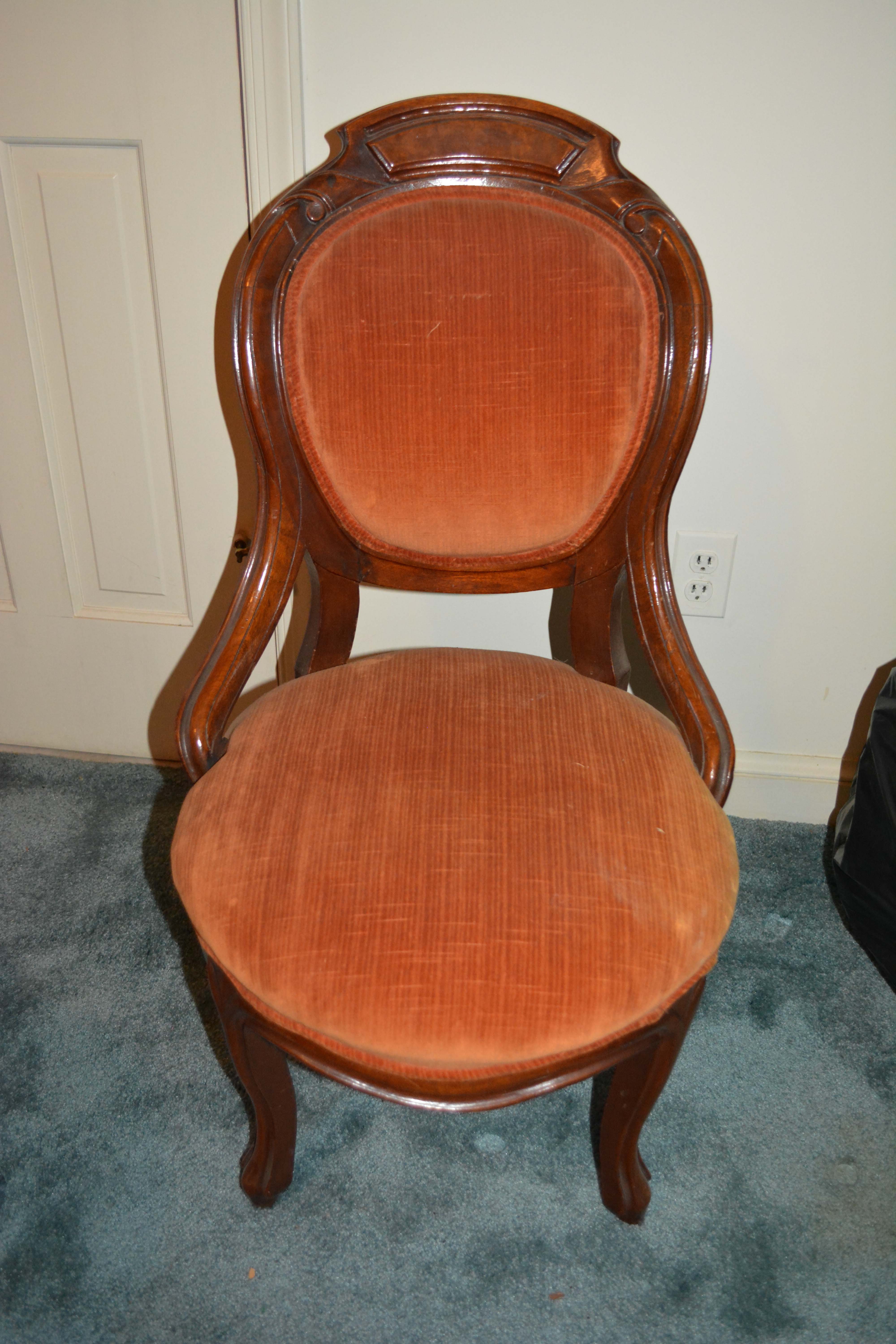 Pair of Vintage Victorian Style Parlor Chairs