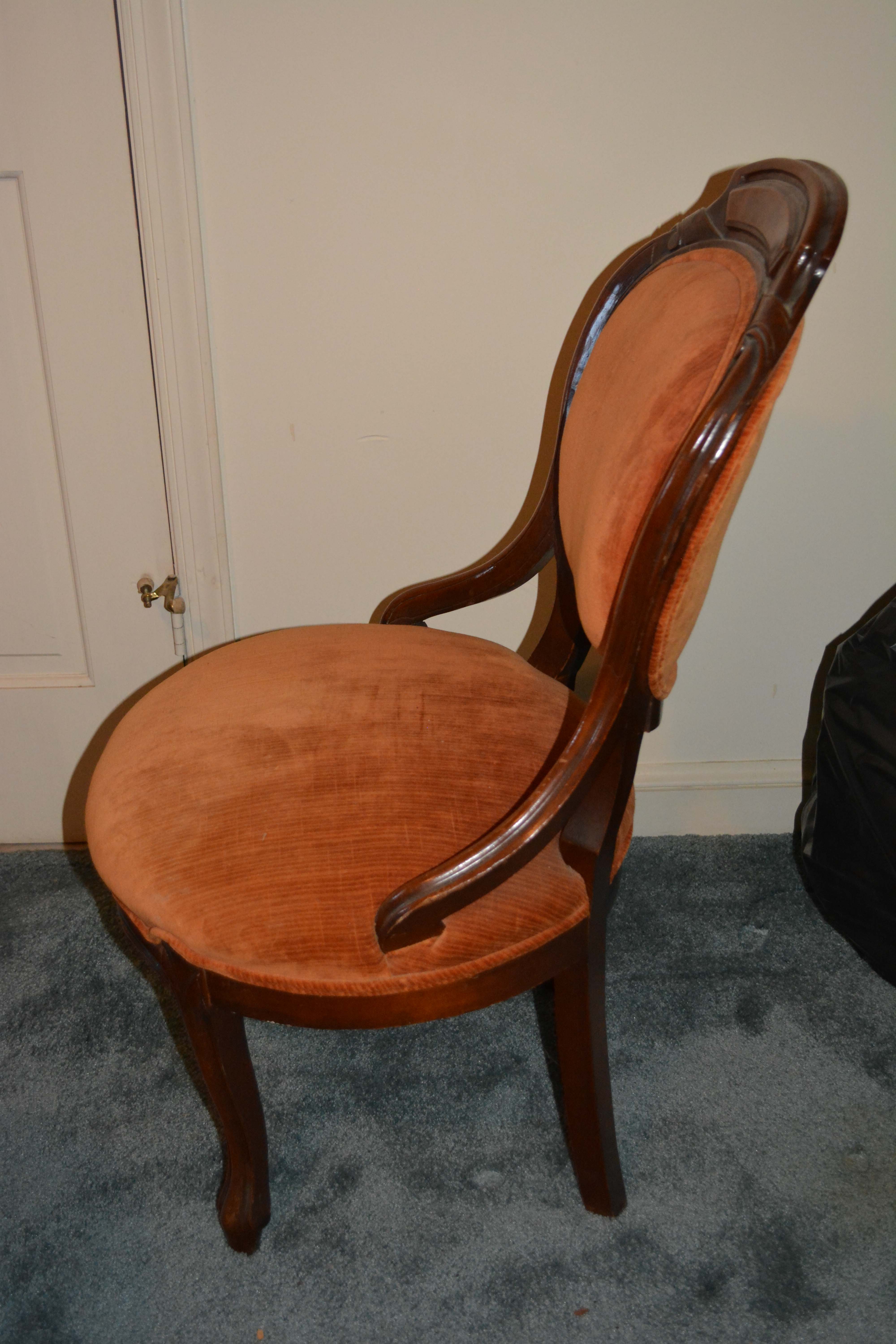 Pair of Vintage Victorian Style Parlor Chairs