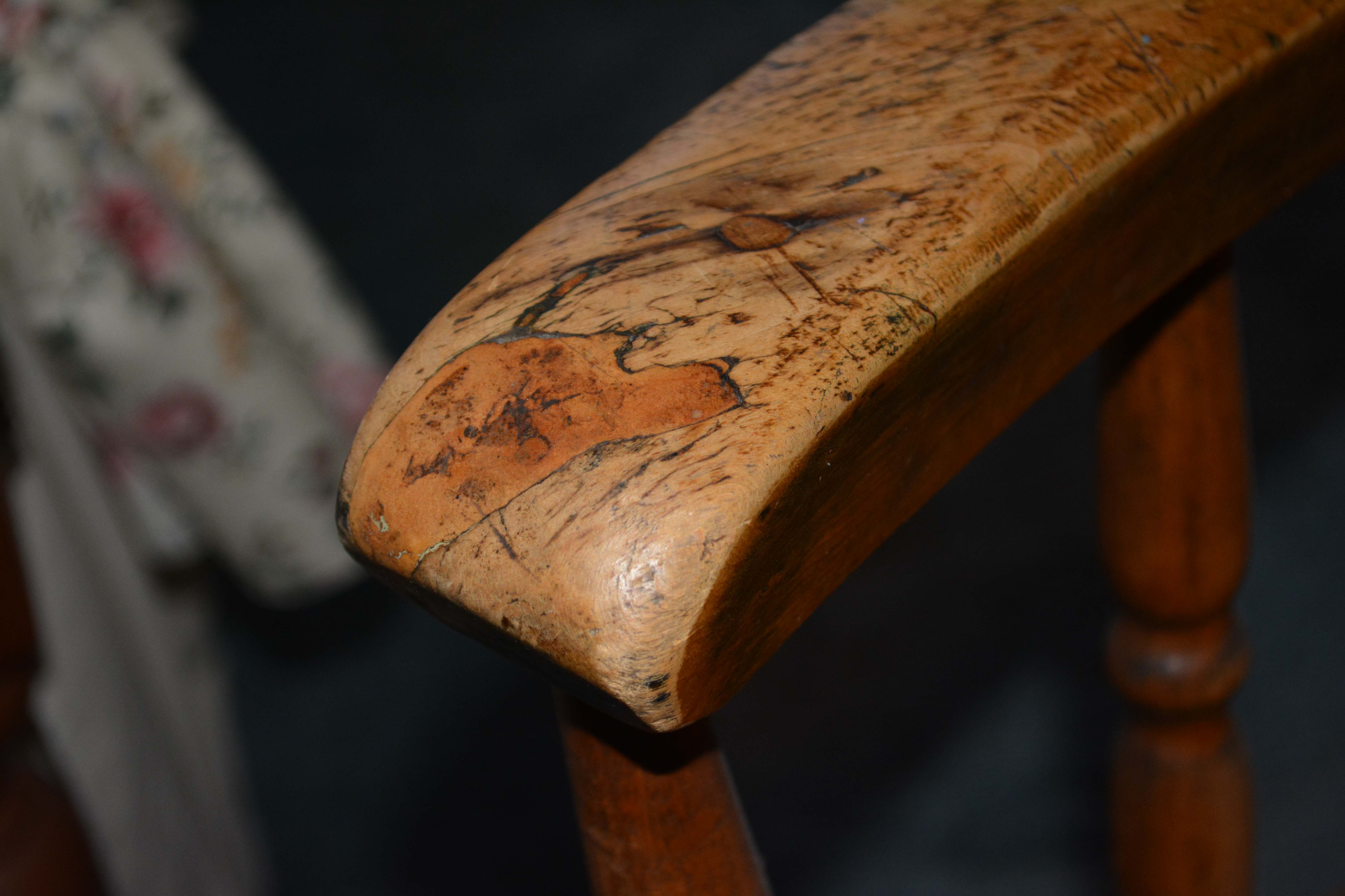 Antique Poplar Captains Chair