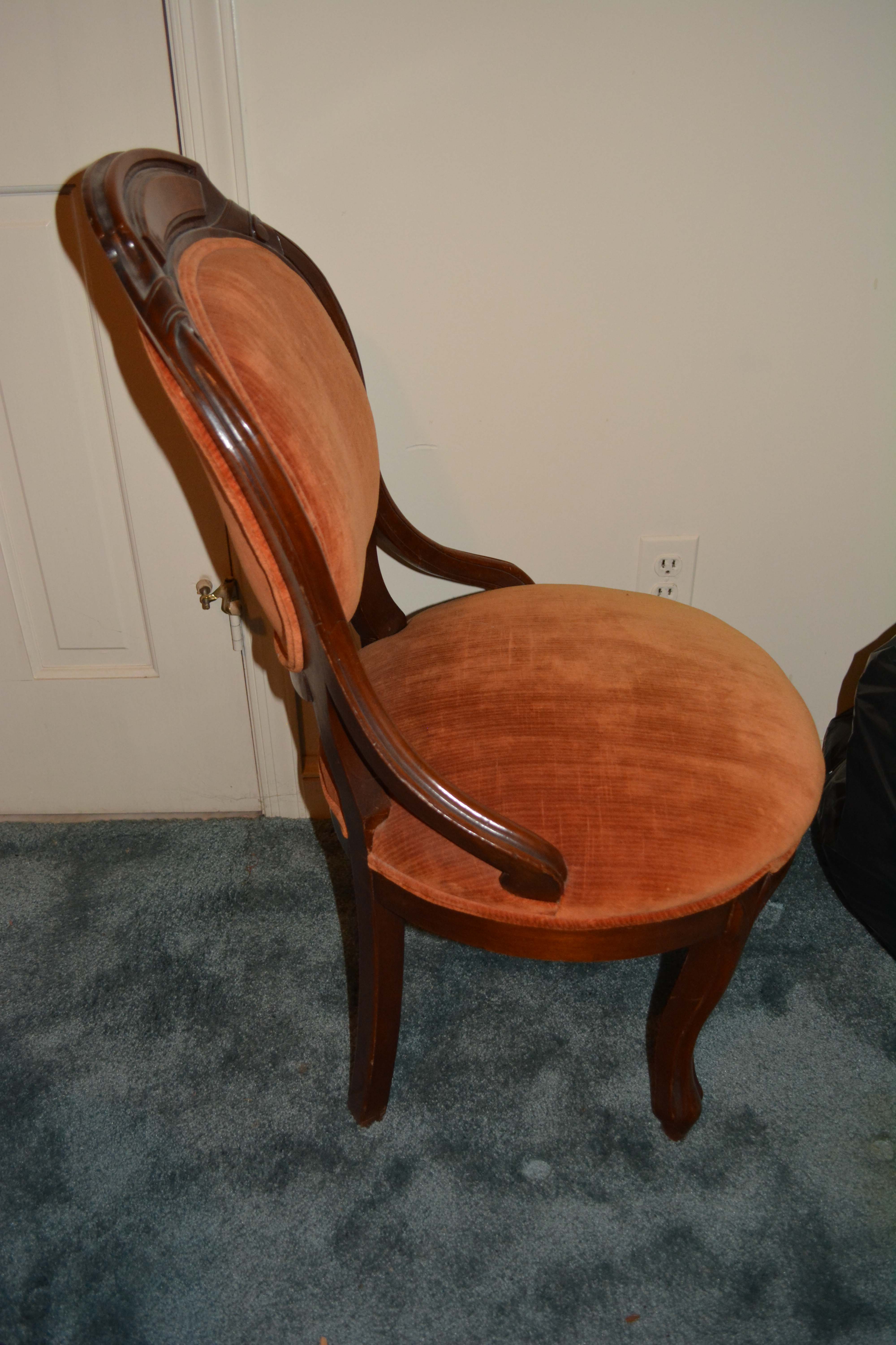 Pair of Vintage Victorian Style Parlor Chairs