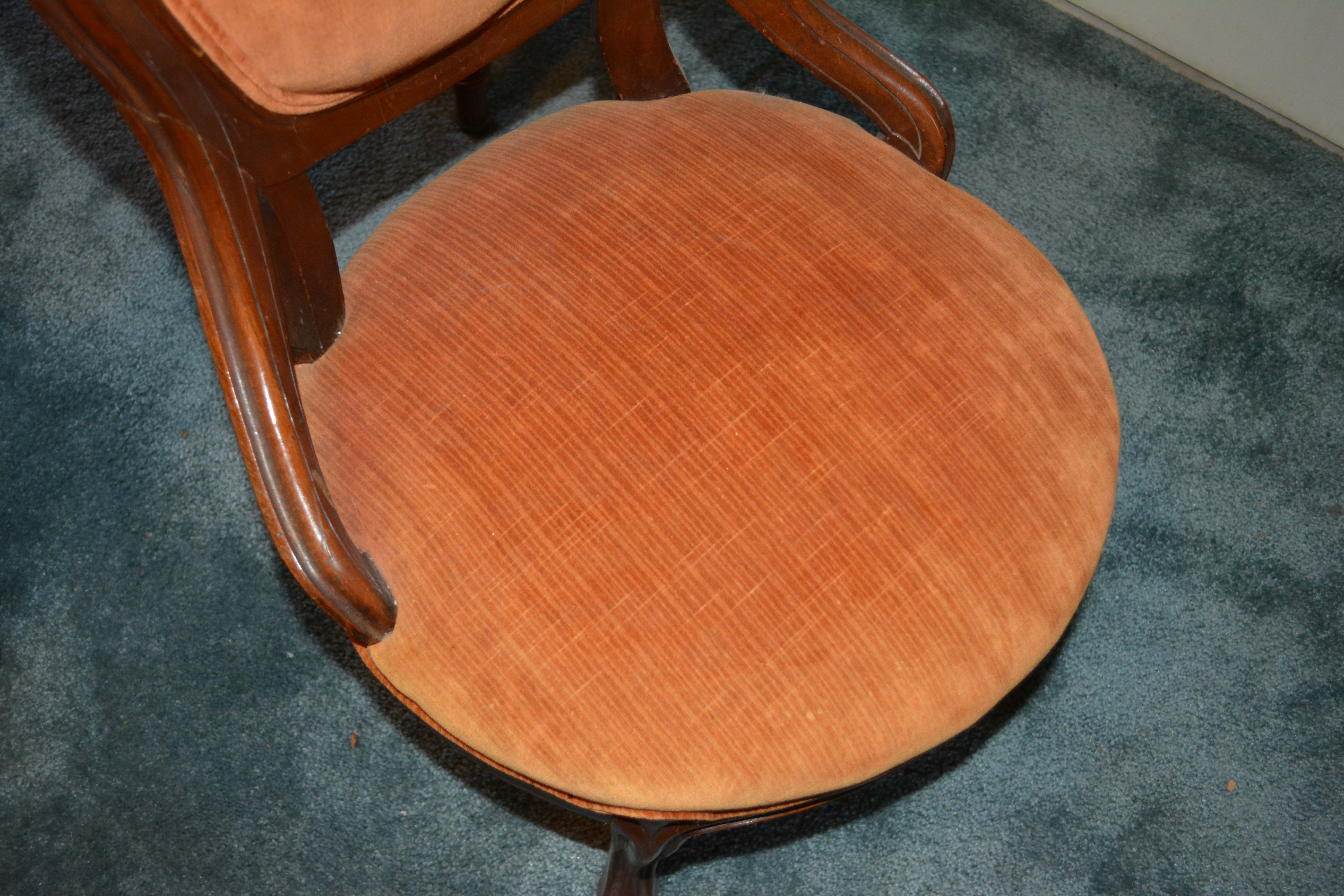 Pair of Vintage Victorian Style Parlor Chairs