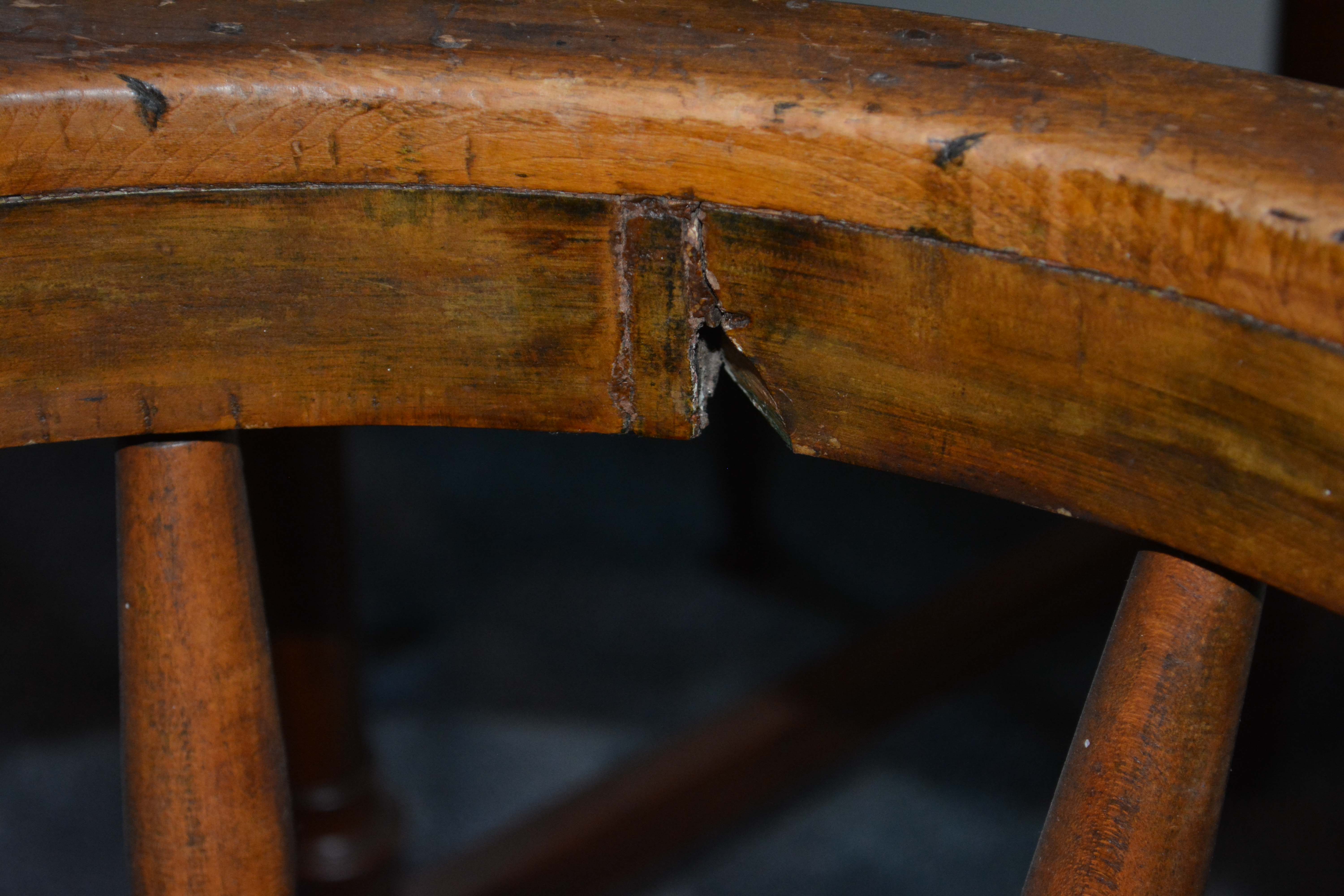 Antique Poplar Captains Chair