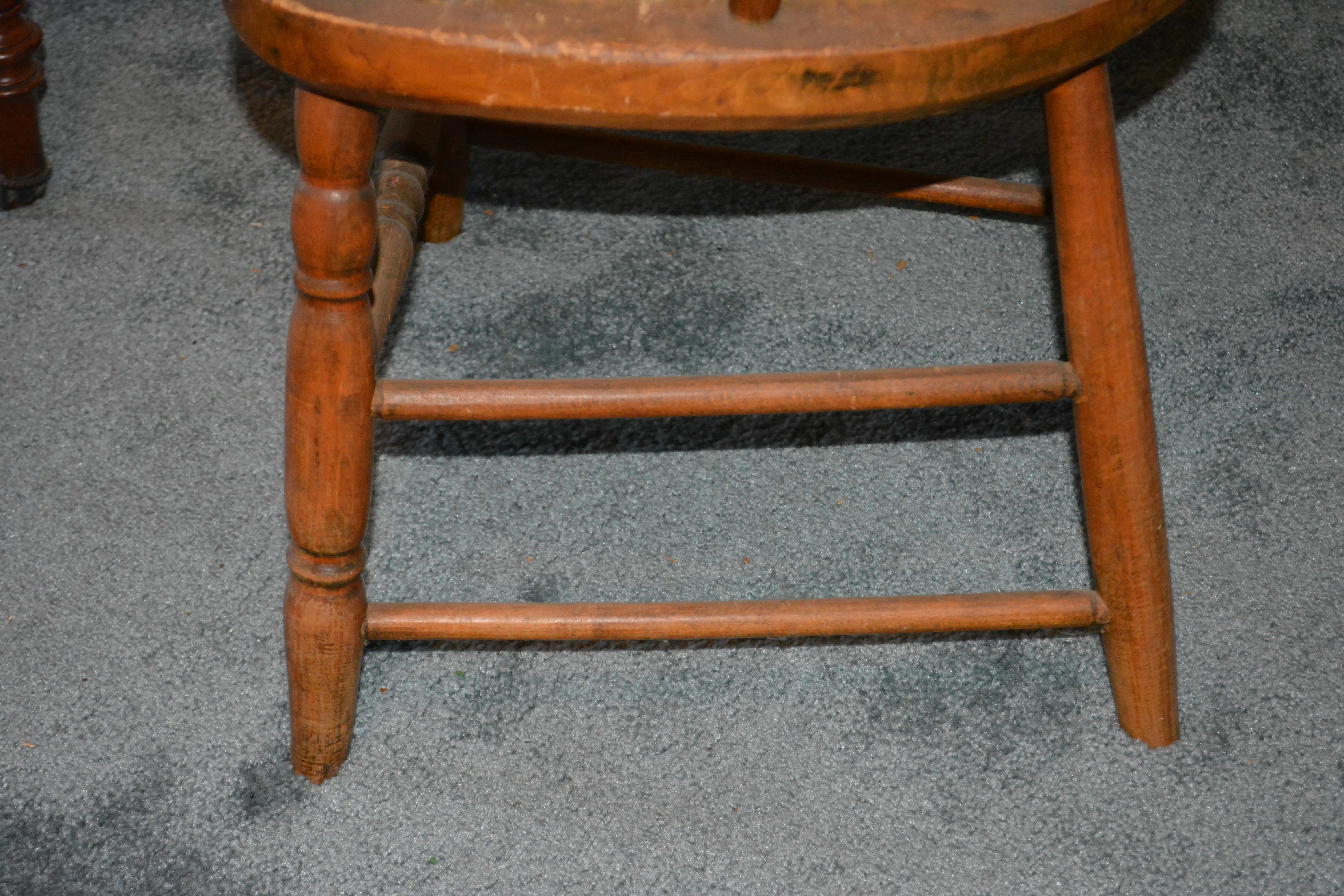 Antique Poplar Captains Chair