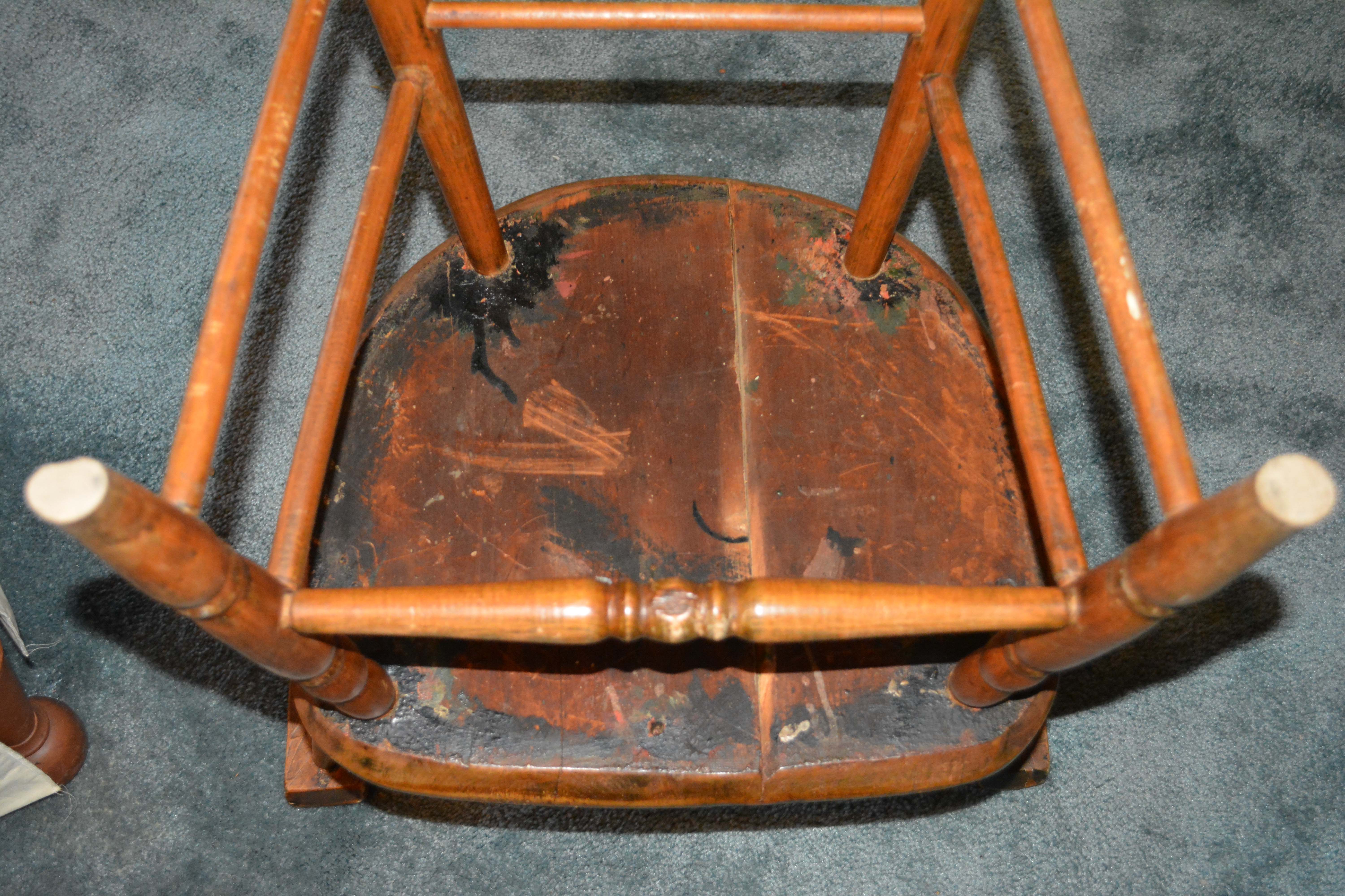 Antique Poplar Captains Chair