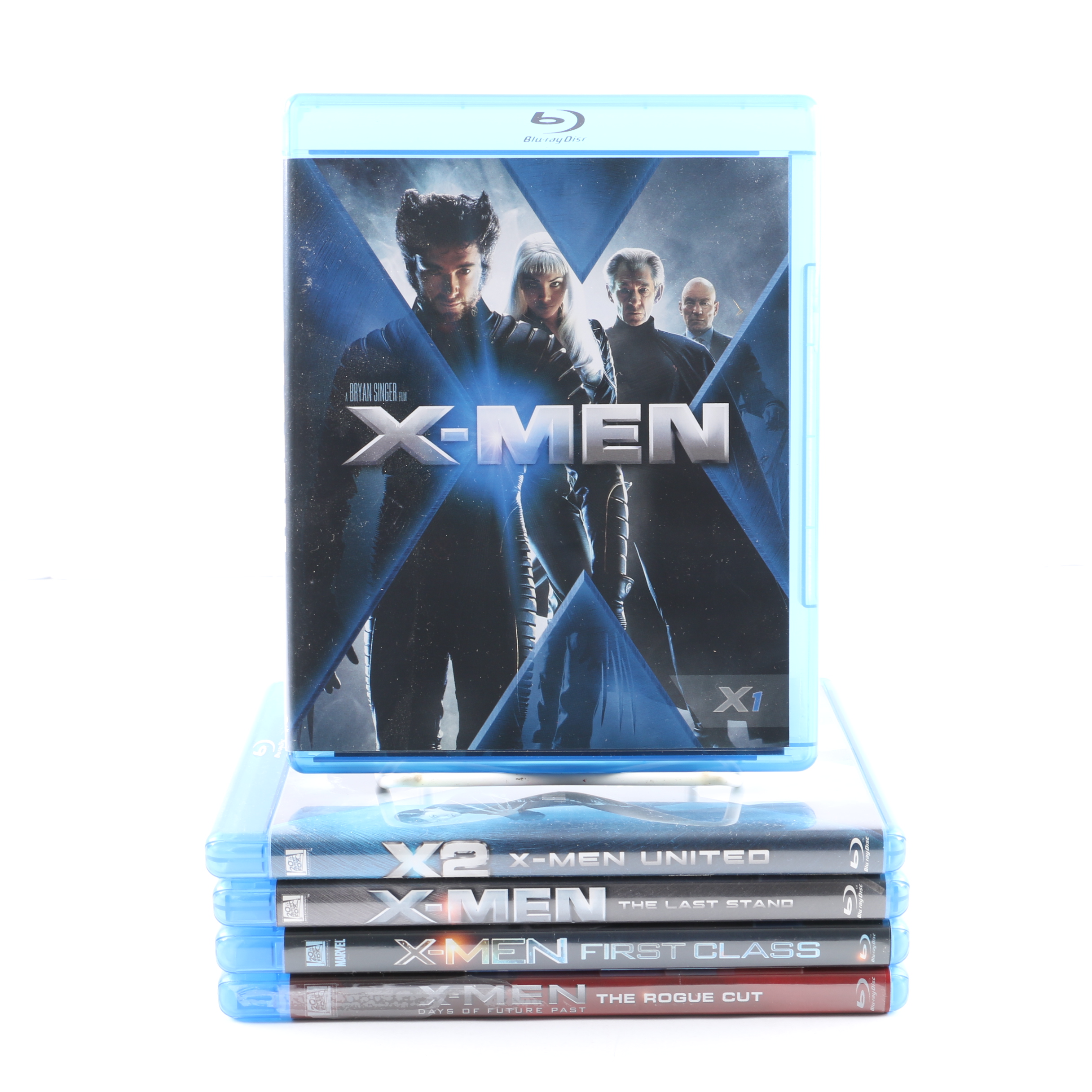 X-Men Blu-ray Discs Including "X-Men: First Class" and "X-Men"