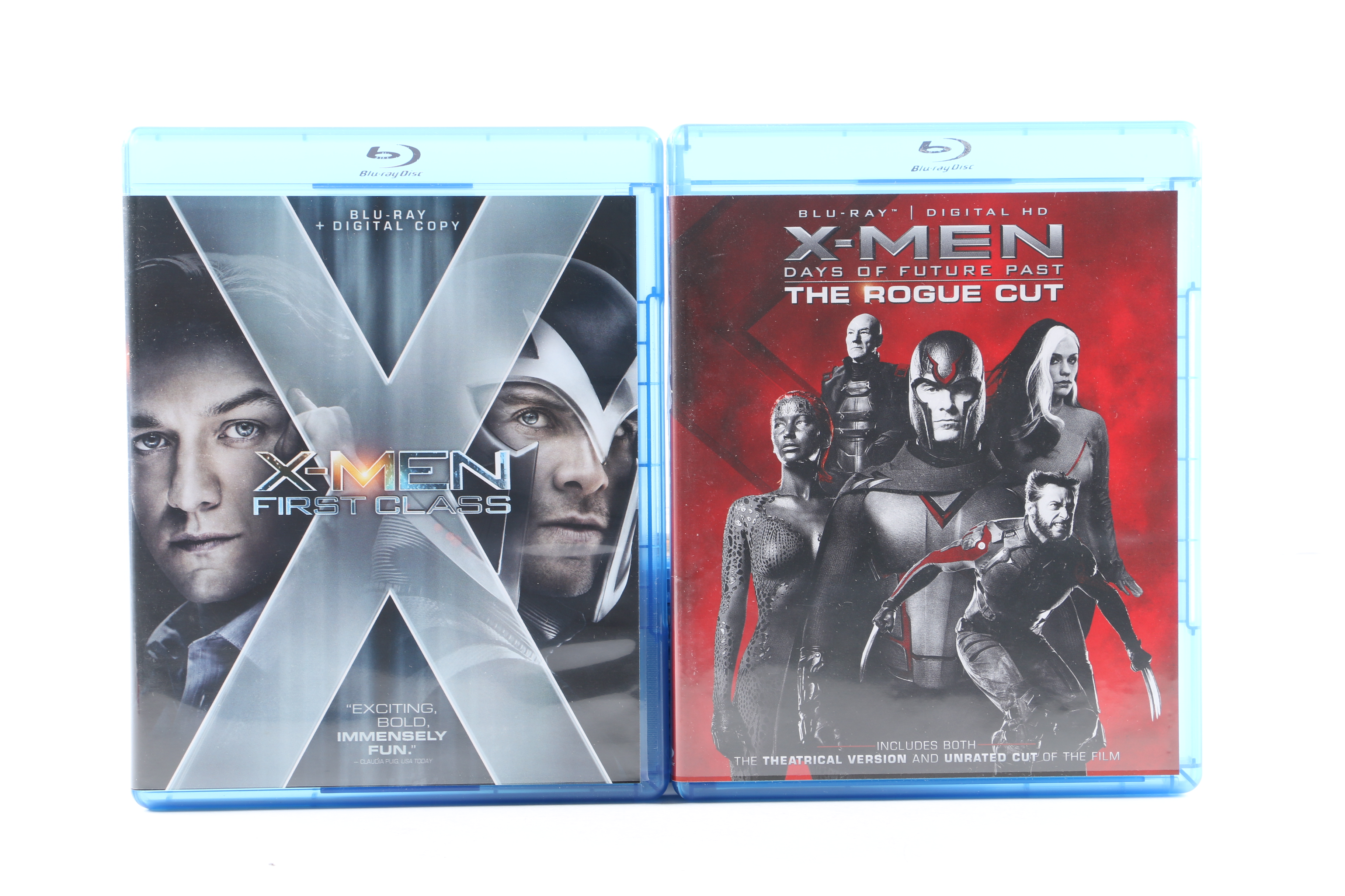 X-Men Blu-ray Discs Including "X-Men: First Class" and "X-Men"