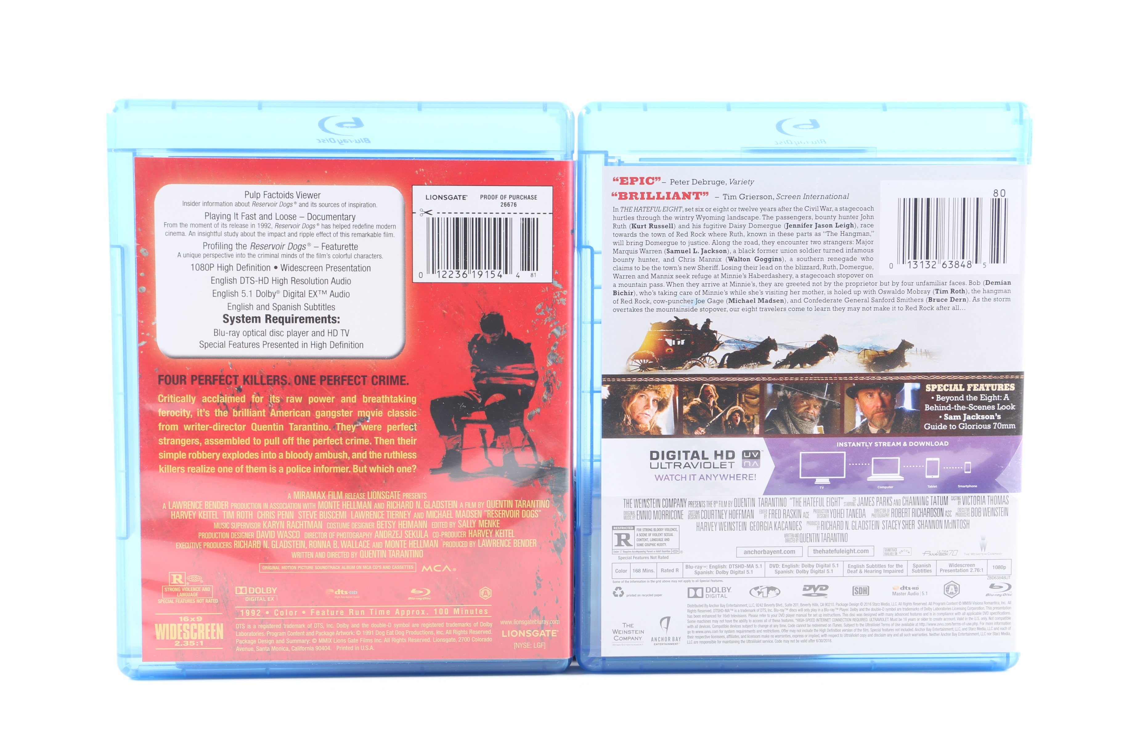 Quentin Tarantino Films on Blu-Ray